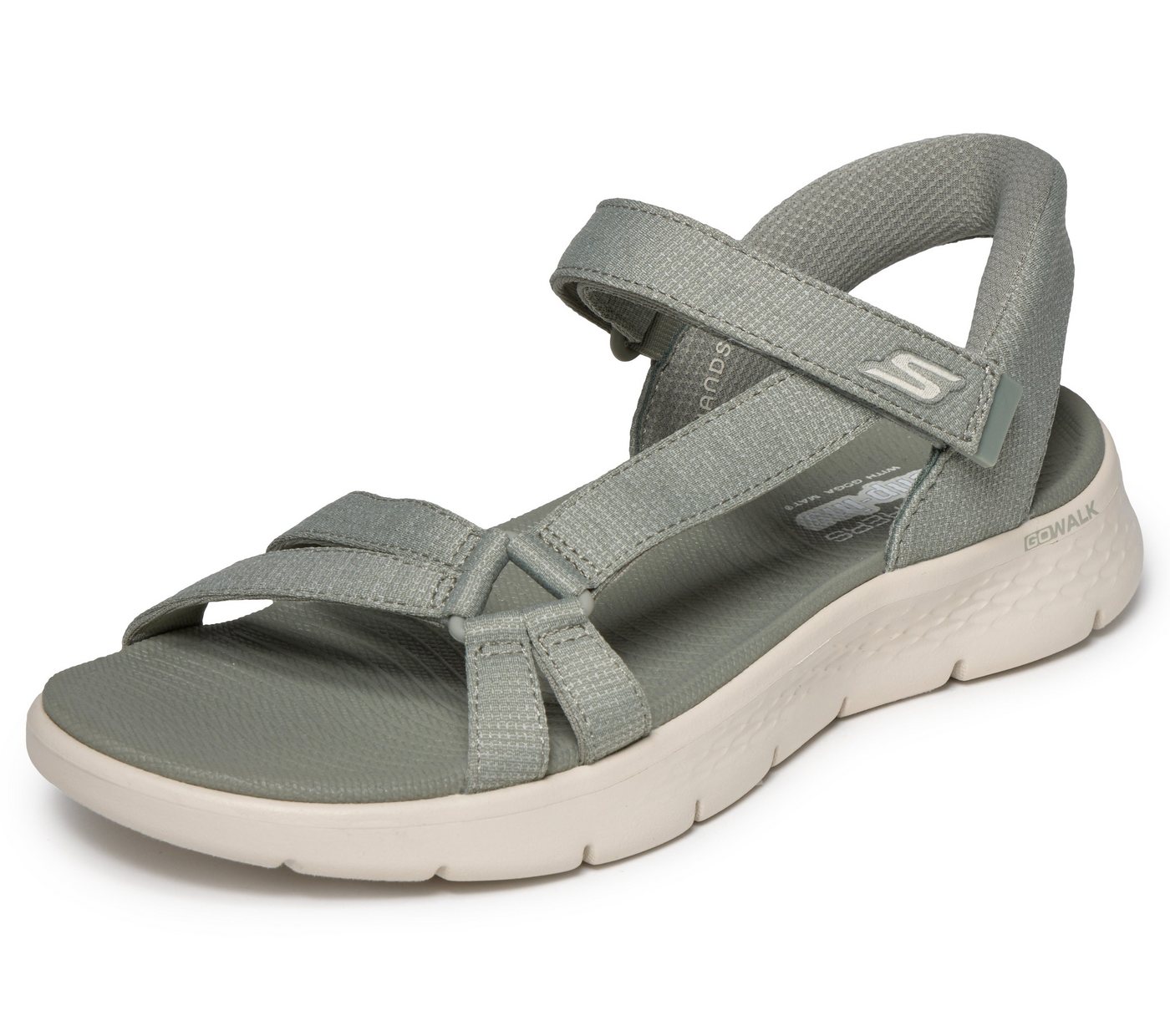 Skechers GO WALK FLEX SANDAL-ILLUMINATE Sandale Sandalette, Trekking Sandale mit Gogo Mat Fußbett (grün)