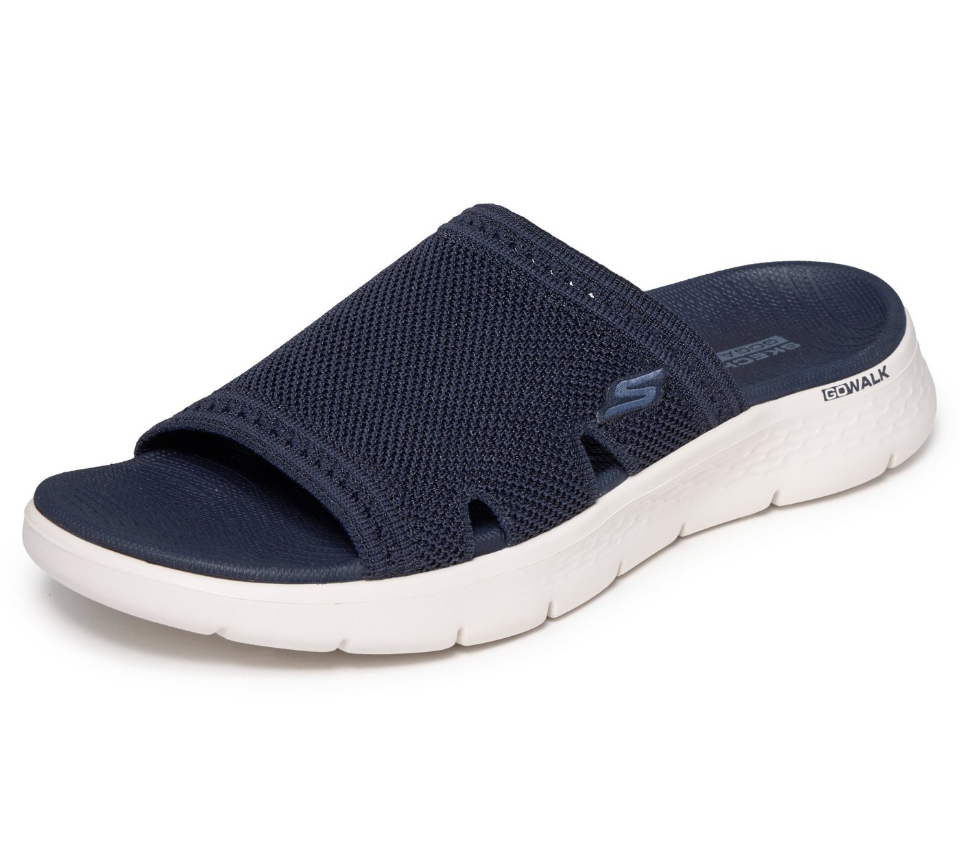 Skechers GO WALK FLEX SANDAL- Pantolette Sommerschuh, Strandschuh, Urlaubsschuh, Sandale mit Komfortfußbett (blau)