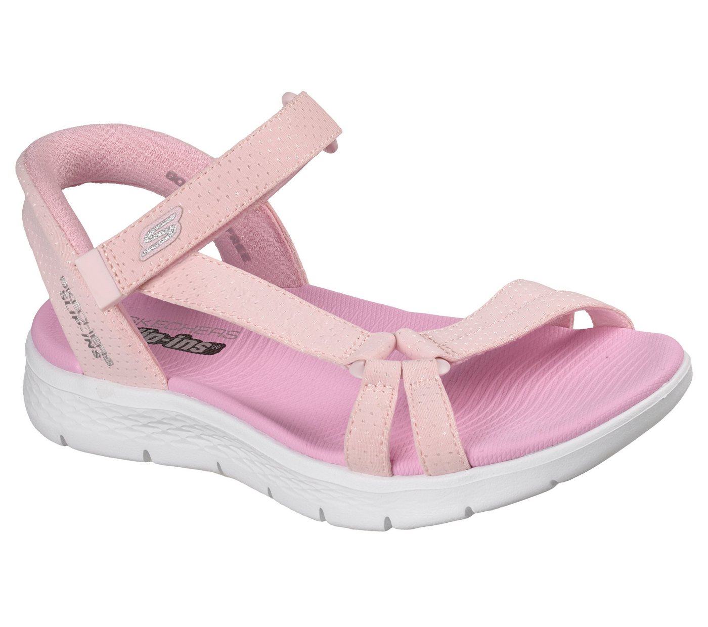 Skechers GO WALK FLEX SANDAL Sandale Sommerschuh mit Klettverschluss, Größenschablone zum Download (rosa)