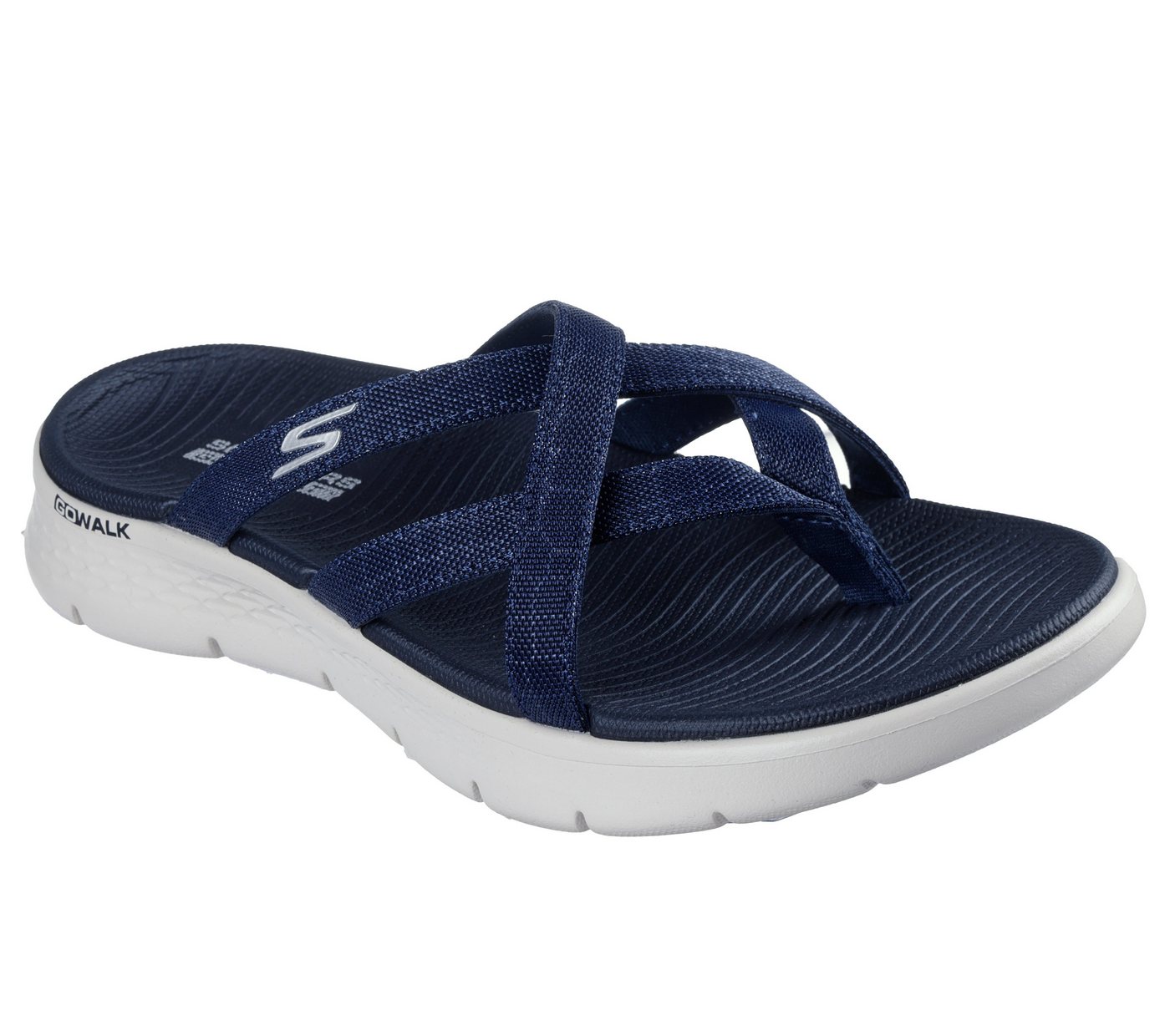 Skechers GO WALK FLEX SANDAL-SSSELENA Zehentrenner Sommerschuh, Strandschuh, Sandale, Badeschuh mit Komfortfußbett