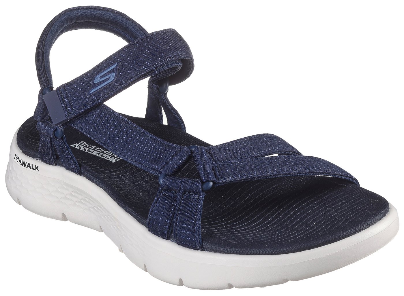 Skechers GO WALK FLEX SANDAL-SUBLIME-X Sandale, Sommerschuh, Sandalette, Klettschuh, mit Goga Mat Footbed (blau)