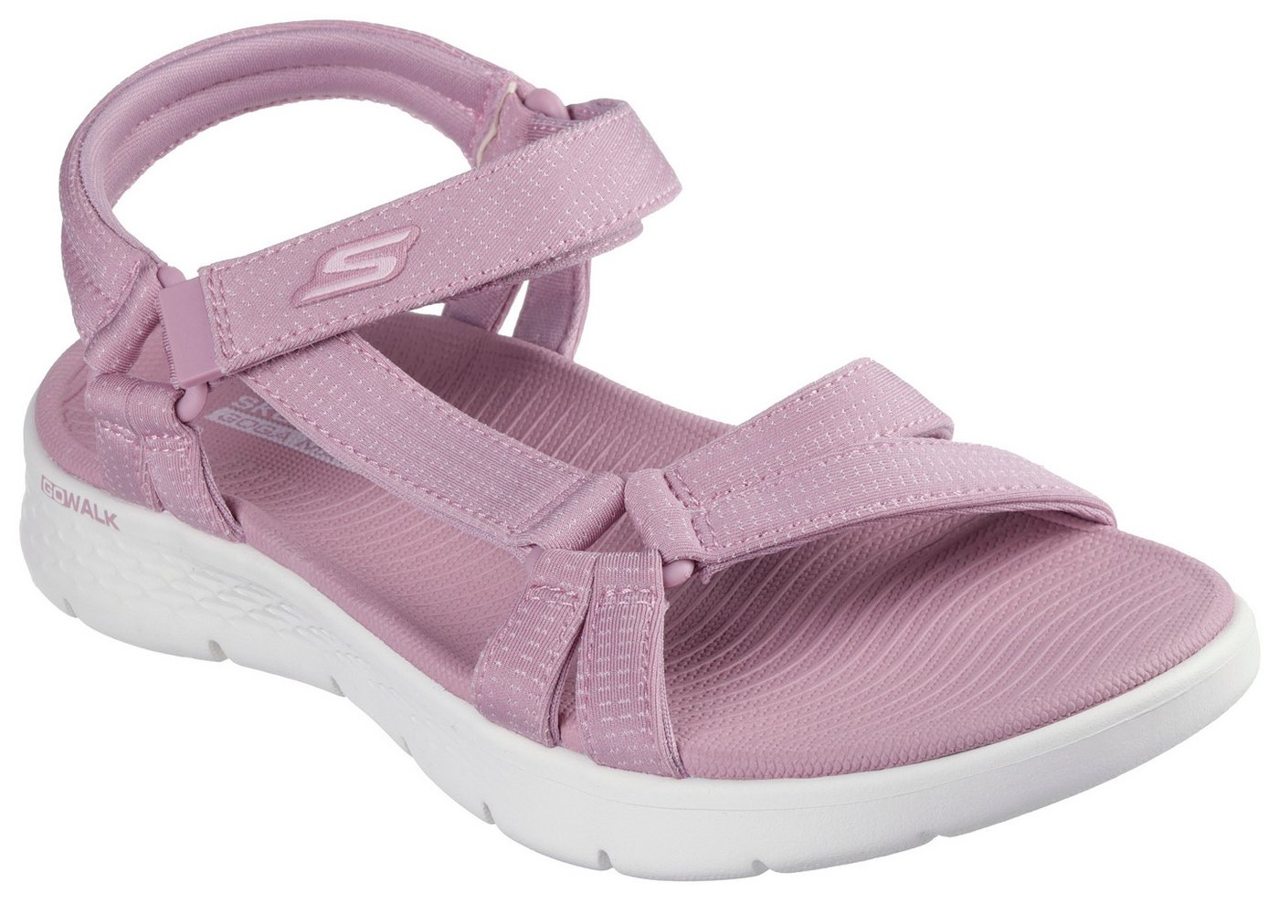 Skechers GO WALK FLEX SANDAL-SUBLIME-X Sandale, Sommerschuh, Sandalette, Klettschuh, mit Goga Mat Footbed (mauve)