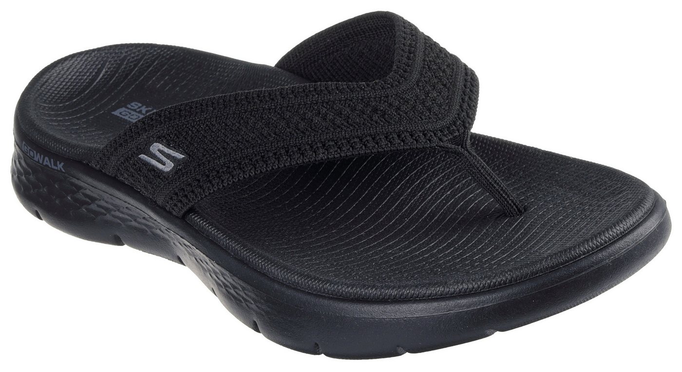 Skechers GO WALK FLEX SANDAL Zehentrenner Badeschuh, Strandschuh, Sommerschuh mit Goga Mat Fußbett