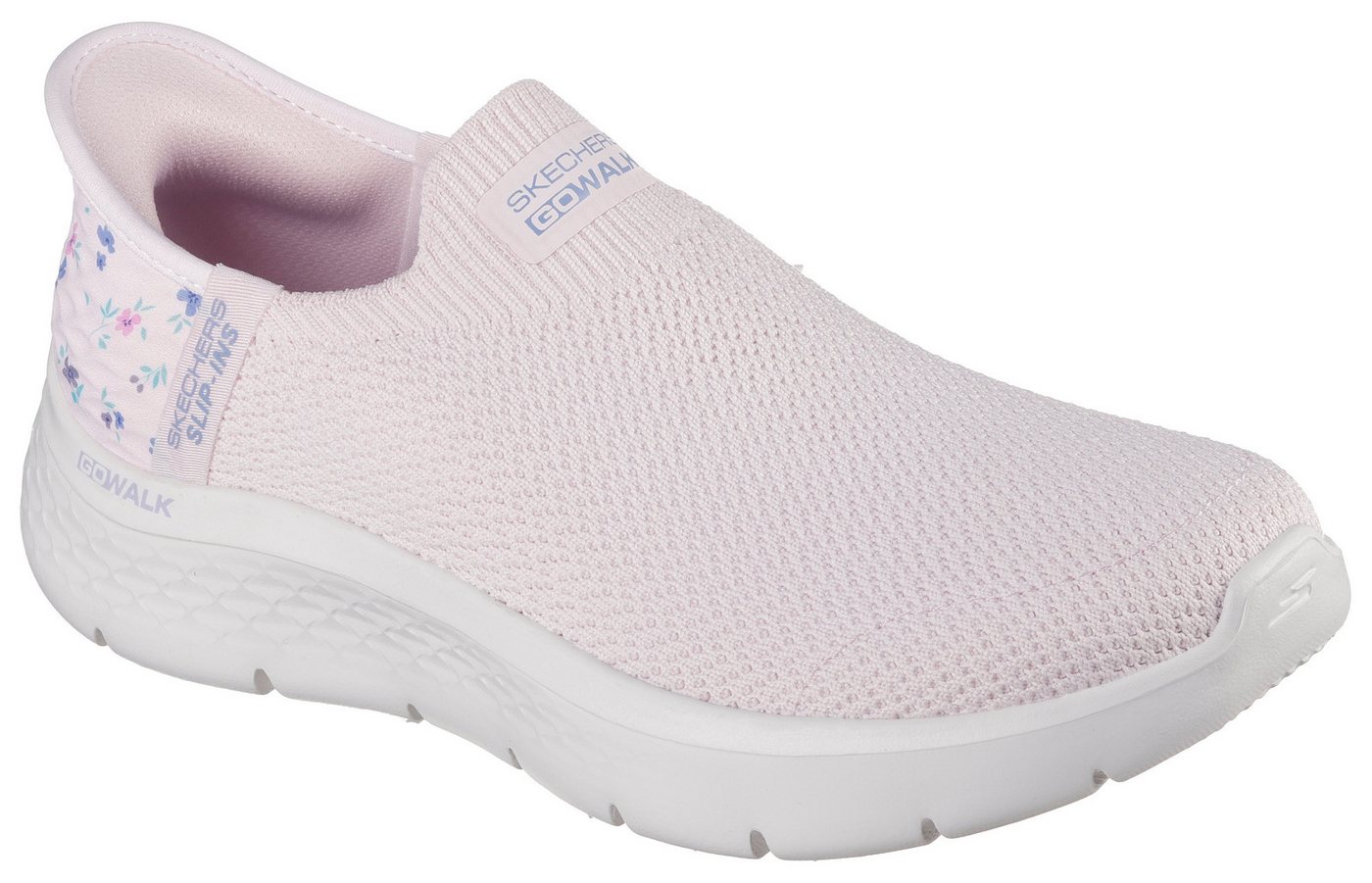 Skechers GO WALK FLEX-SUNSET ROSE Slip-On Sneaker, Freizeitschuh, Vegan mit Skechers Handsfree Slip-ins Funktion (rosa)
