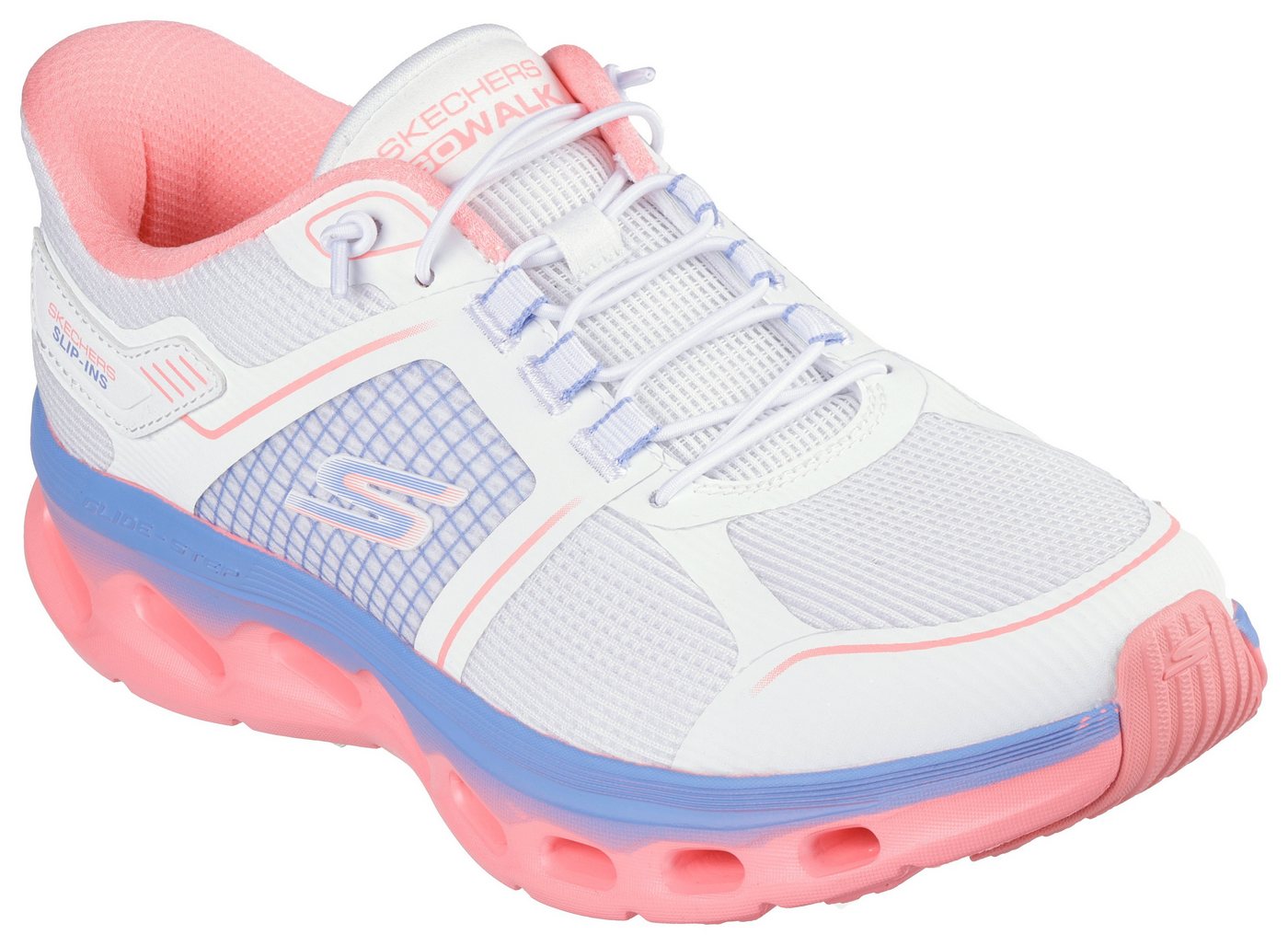 Skechers GO WALK GLIDE-STEP 2.0-ELEKTRA Slip-On Sneaker, Freizeitschuh, Sportschuh mit integrierter Slip-ins Funktion (weiß)