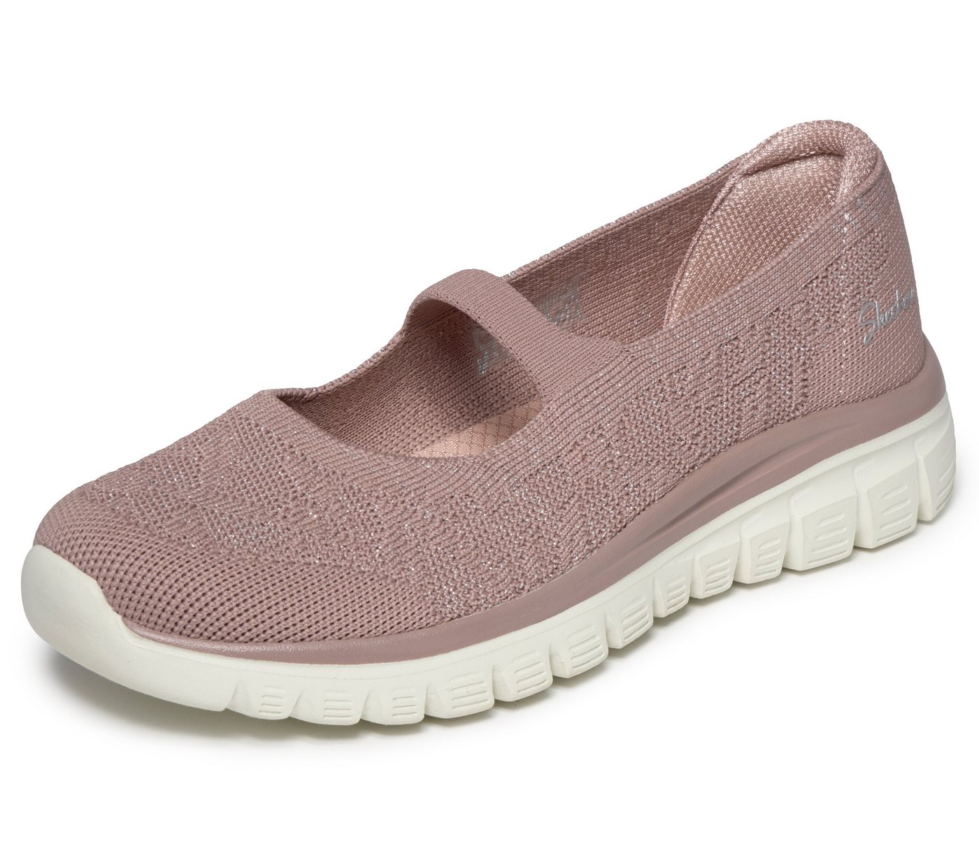 Skechers GRACEFUL Ballerina Freizeitschuh, Schlupfschuh, Slipper mit Stretch-Fit (mauve)