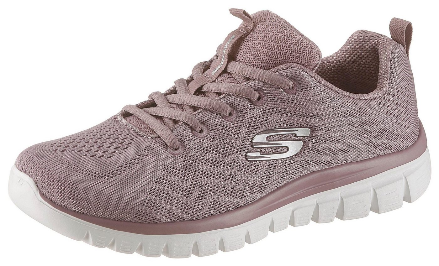 Skechers Graceful - Get Connected Sneaker Freizeitschuh, Halbschuh, Schnürschuh für die Maschinenwäsche geeignet (lavendel)