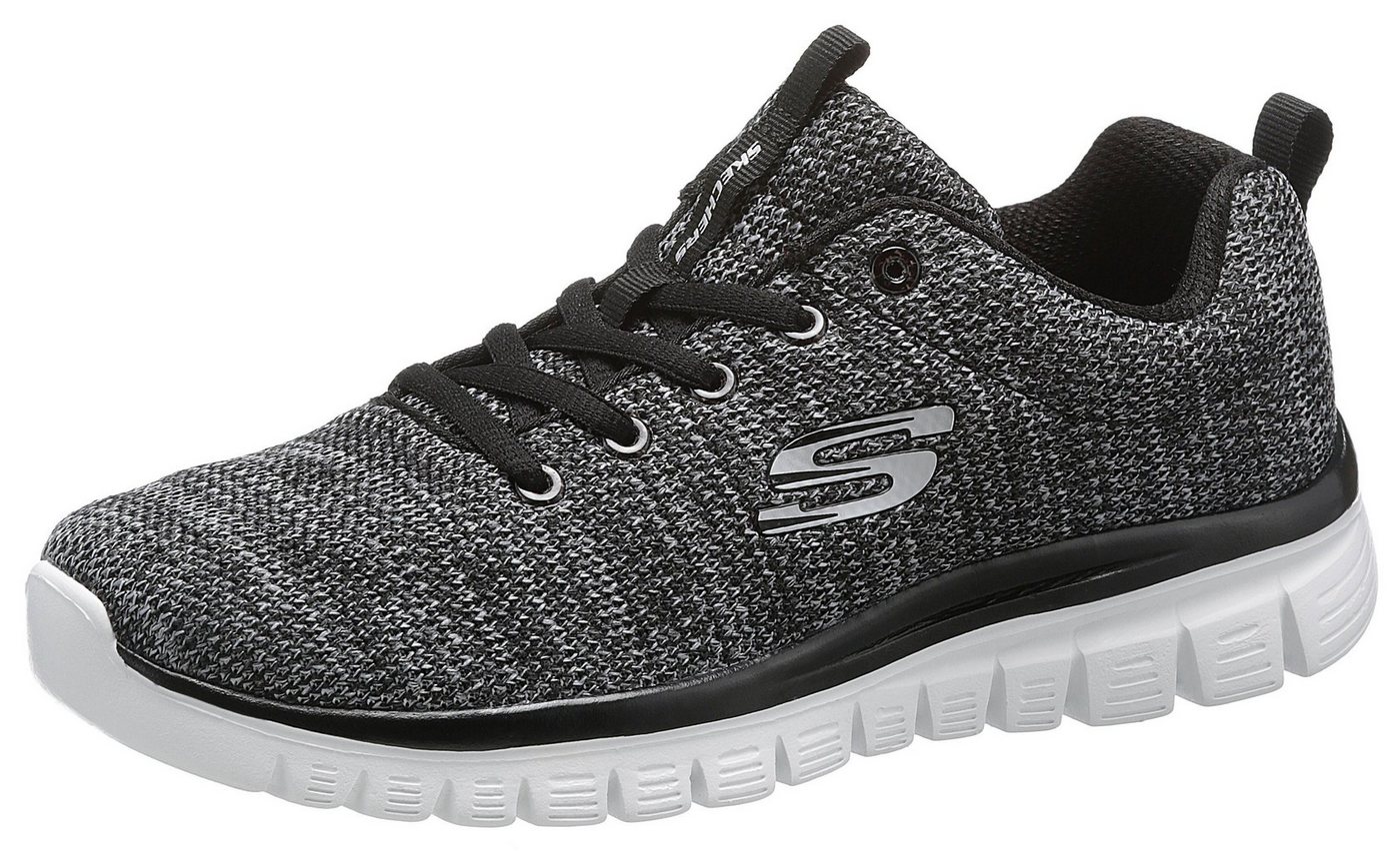 Skechers Graceful - Twisted Fortune Sneaker Freizeitschuh, Halbschuh, Schnürschuh mit Memory Foam