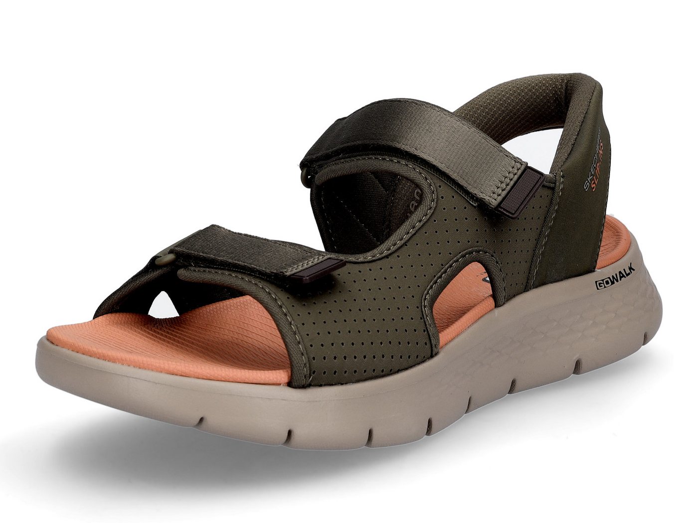Skechers Herren Sandale Go Walk Flex SD Easy Entry oliv Sandale