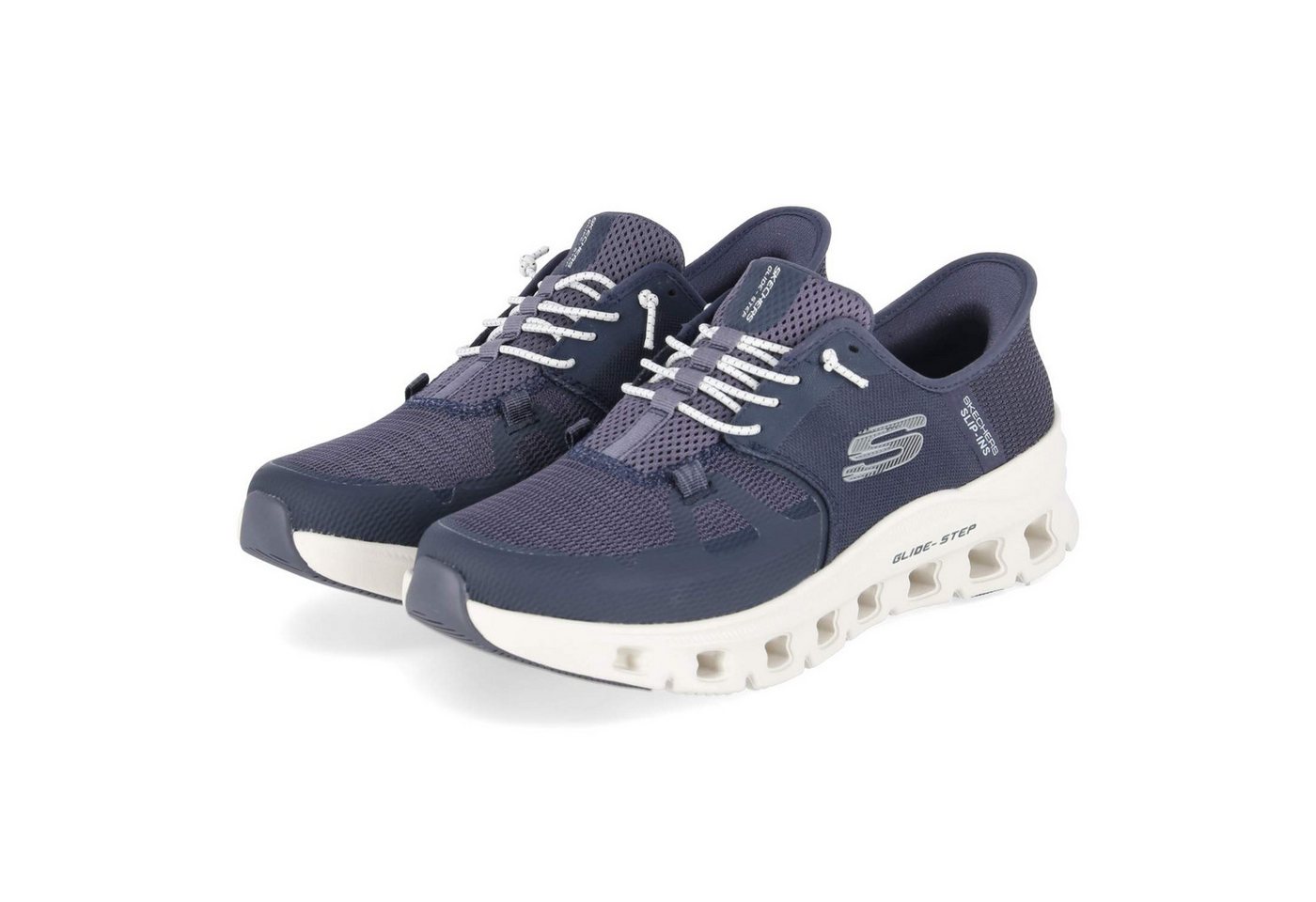 Skechers 232930 NVY Herren Textil & Synthetik blue Schnürschuh