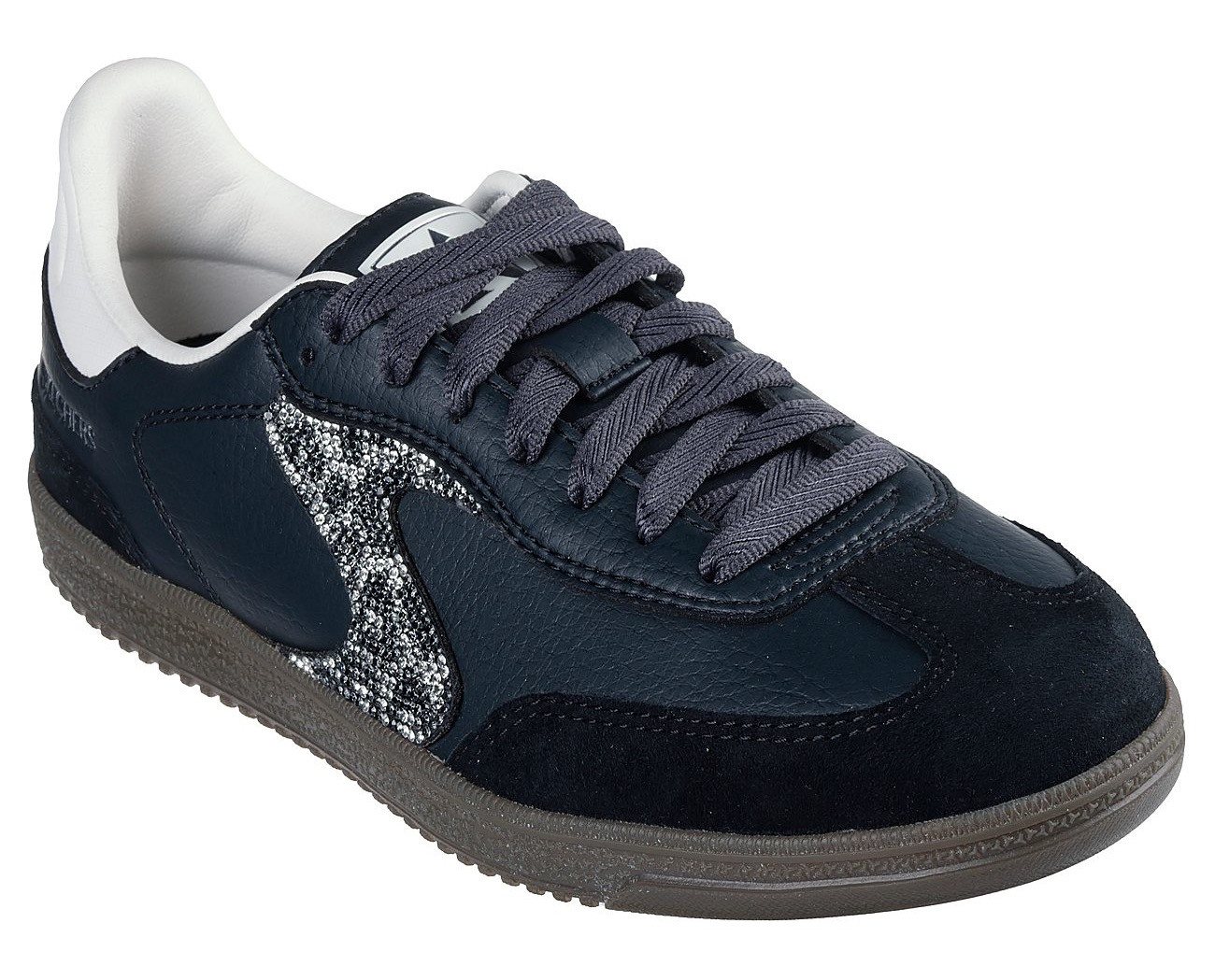 Skechers HOTSHOT-SHIMMERING SPOTS Sneaker Retro Sneaker, Schnürschuh mit glitzerndem Animal-Einsatz