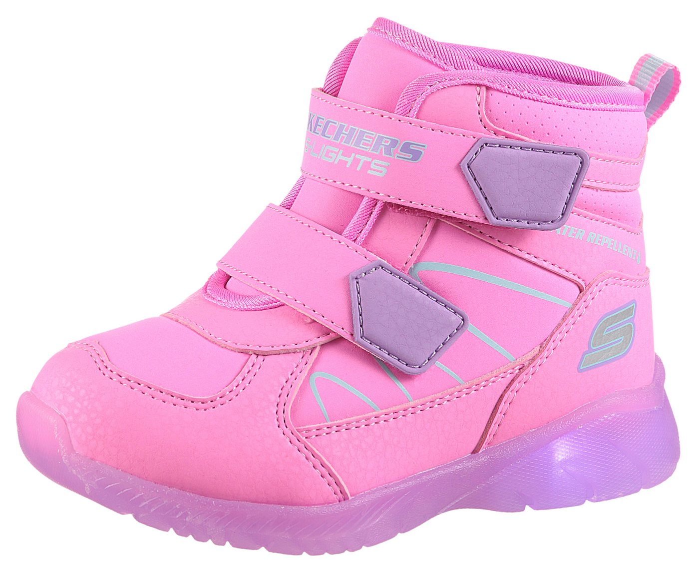 Skechers ILLUMI-BRIGHTS Klettstiefel Winterstiefel mit Blinkfunktion, Größenschablone zum Download