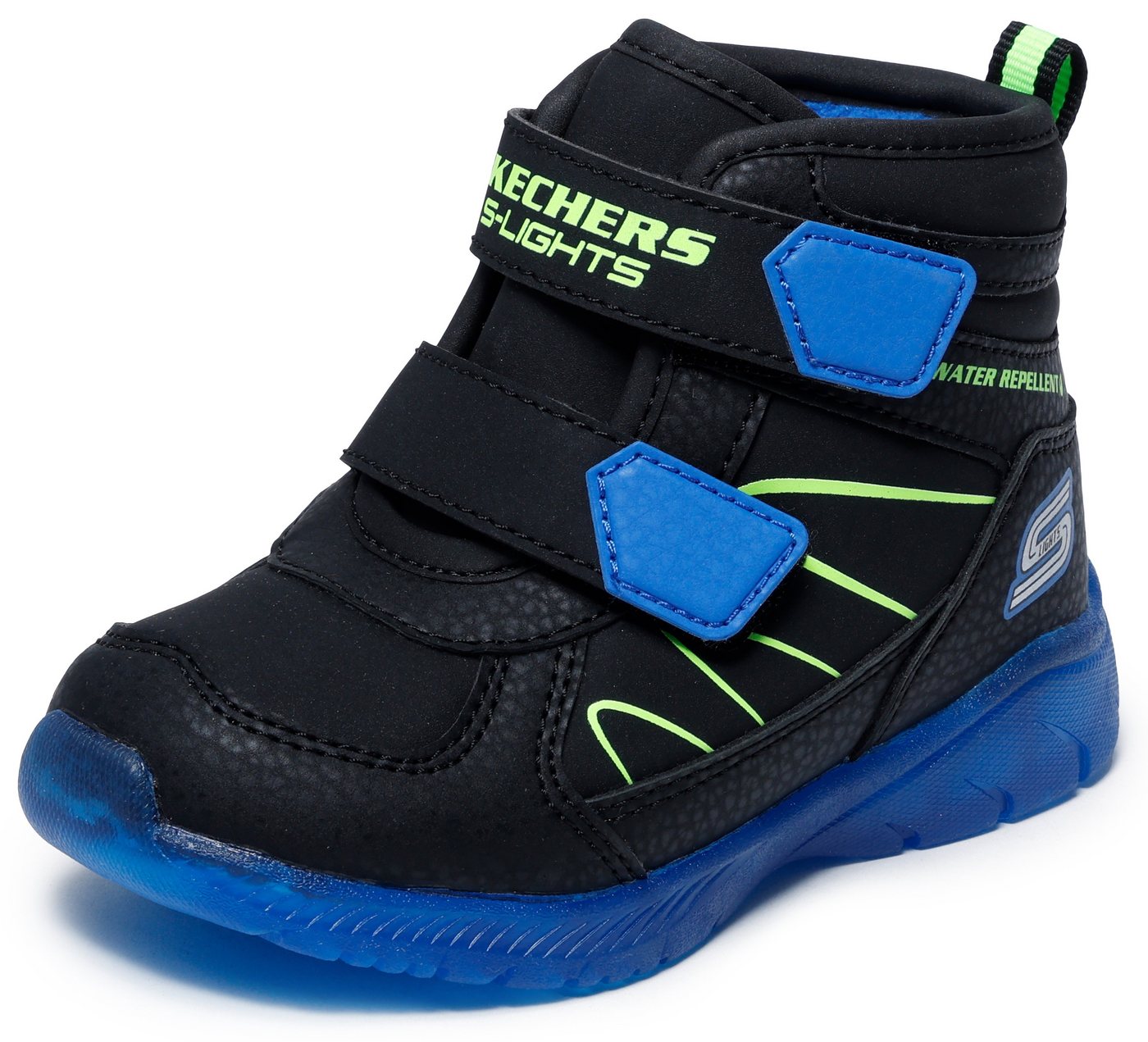 Skechers ILLUMI-BRIGHTS Winterstiefel Winterstiefel mit Blinkfunktion, Größenschablone zum Download (blau/schwarz)