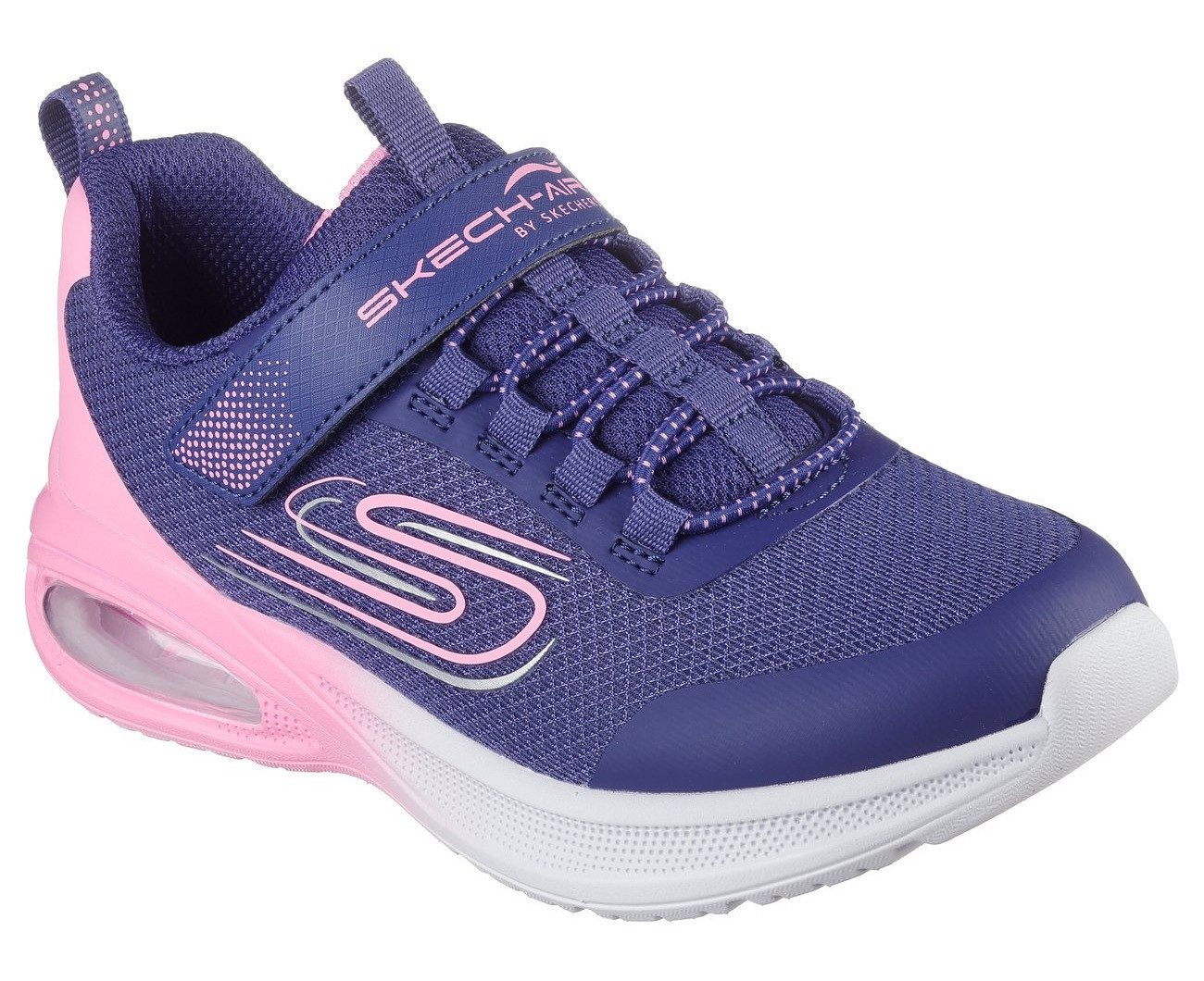 SKECHERS Kids MICROSPEC MAX ADVANCE Sneaker, Slip-OnSneaker, Klettverschluss,S-Logo, Größenschablone zum Download
