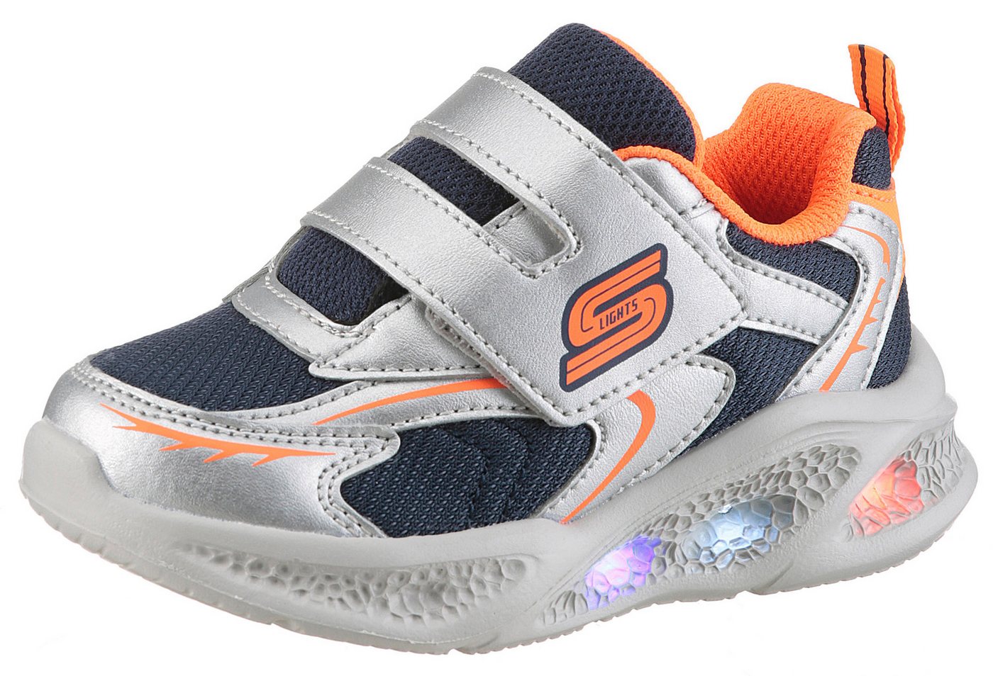 Skechers METEOR-LIGHTS Sneaker Klettschuh mit Blinkfunktion, Größenschablone zum Download