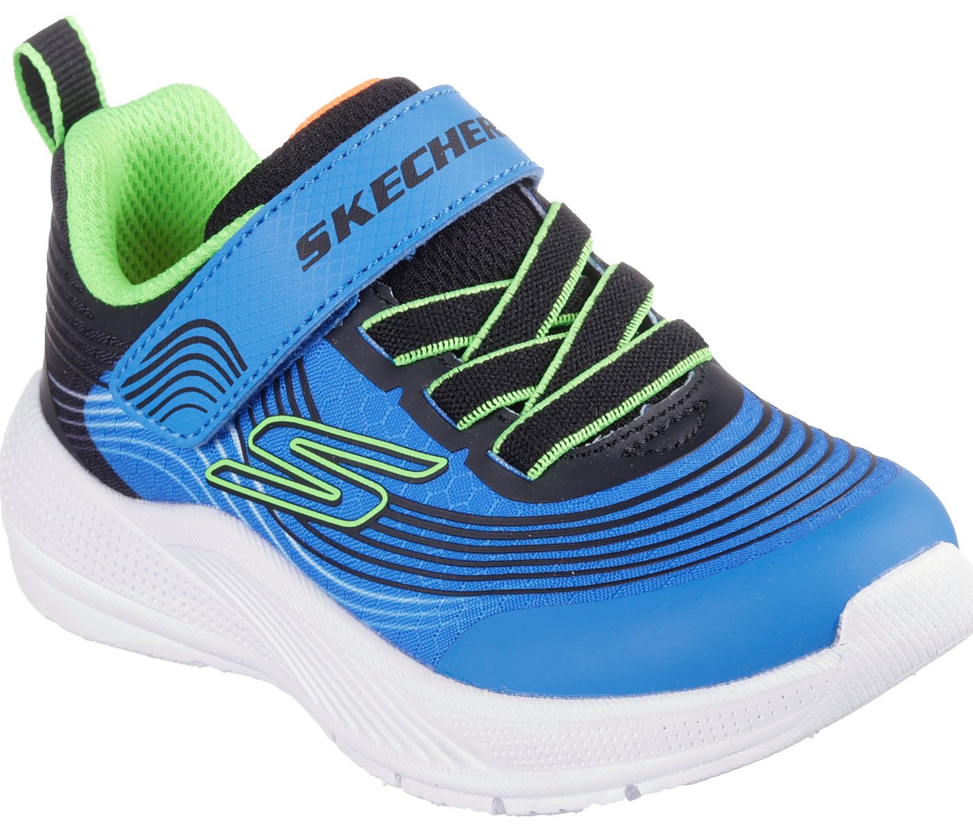 Skechers MICROSPEC ADVANCE Sneaker Babyschuh mit zusätzlichem Gummizug, Größenschablone zum Download (blau)