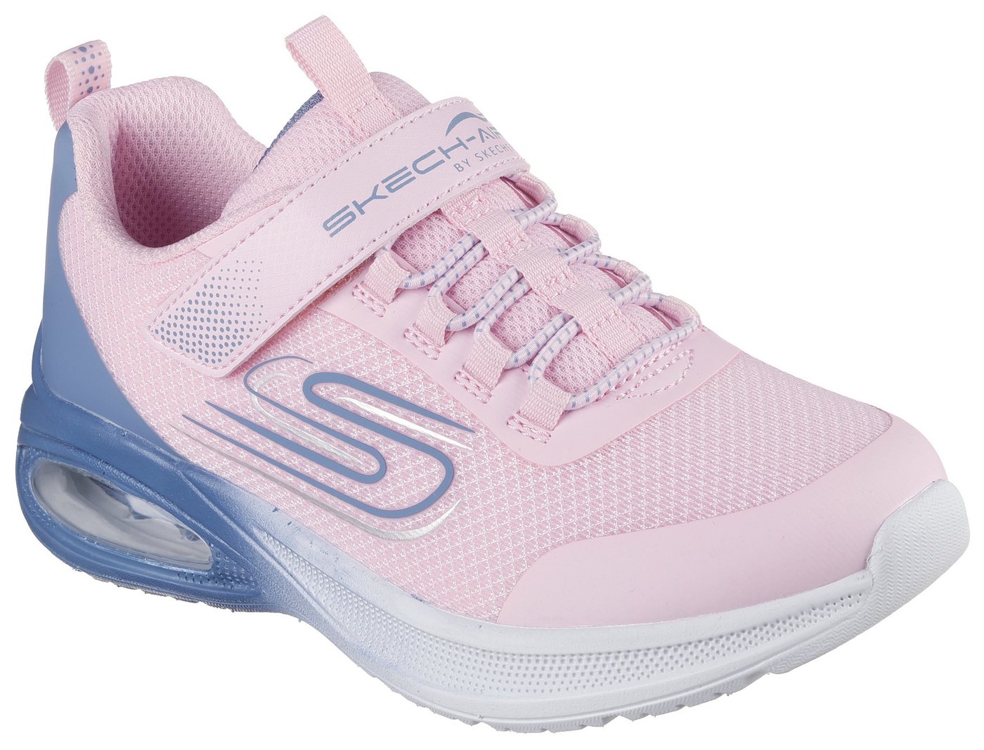 Skechers MICROSPEC MAX ADVANCE Sneaker, Slip-OnSneaker, Klettverschluss,S-Logo, Größenschablone zum Download