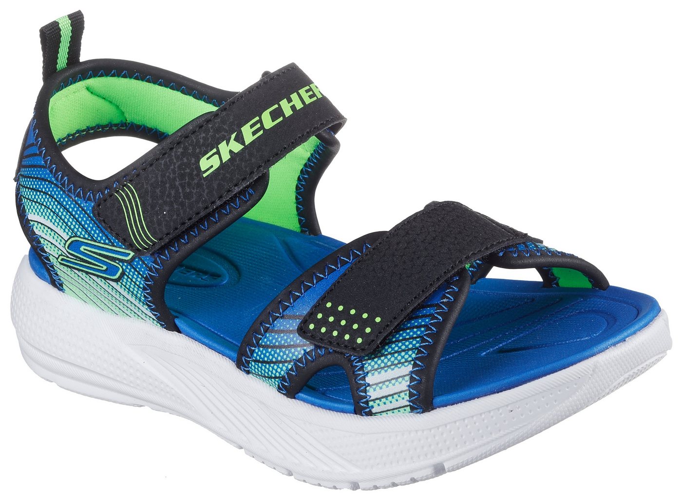 Skechers MICROSPEC-SPLASH Sandale, leichte Sandale mit Klettverschluss, Größenschablone zum Download