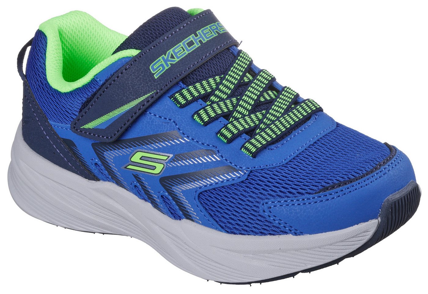 Skechers MICROSPEC TREAD Sneaker Freizeitschuh mit Klettverschluss, Größenschablone zum Download (blau)
