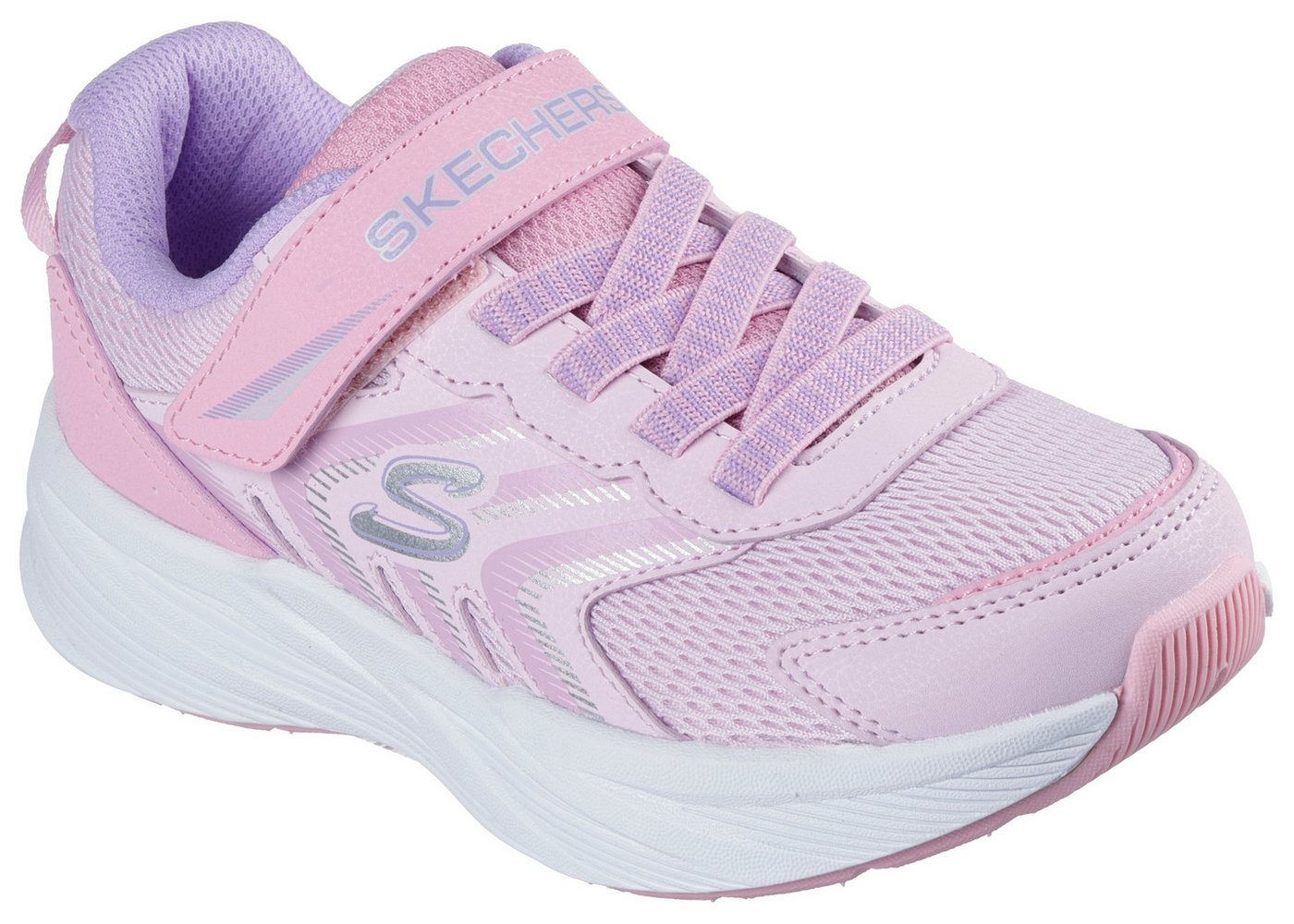 Skechers MICROSPEC TREAD Sneaker Klettschuh mit Gummizug, Größenschablone zum Download (rosa)