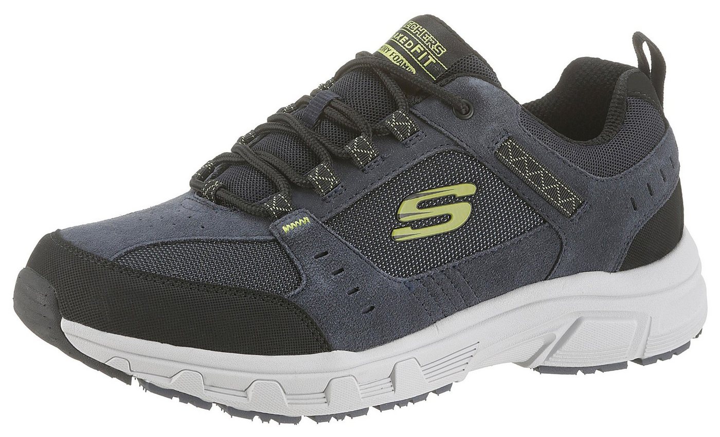 Skechers Oak Canyon Sneaker mit Memory Foam-Ausstattung, Freizeitschuh, Halbschuh, Schnürschuh (blau/schwarz)