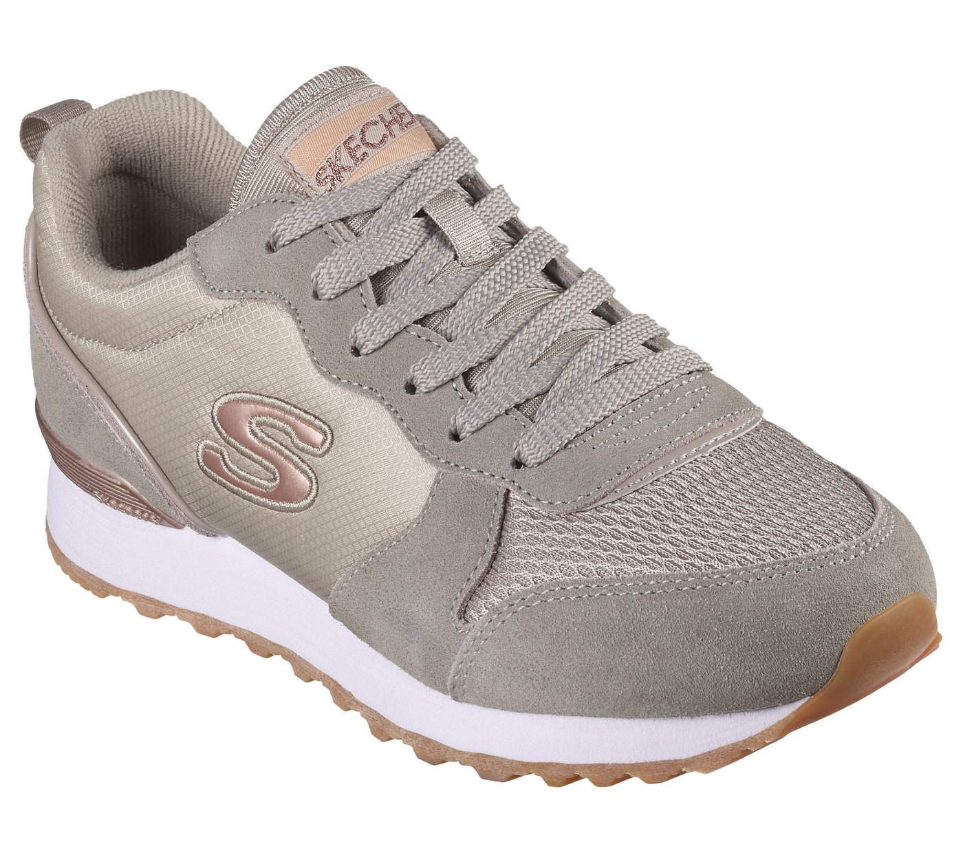 Skechers OG 85 - GOLDN GURL Sneaker Schnürschuh, Original-Retro-Jogginschuh mit Air-Cooled Memory Foam® (grün)