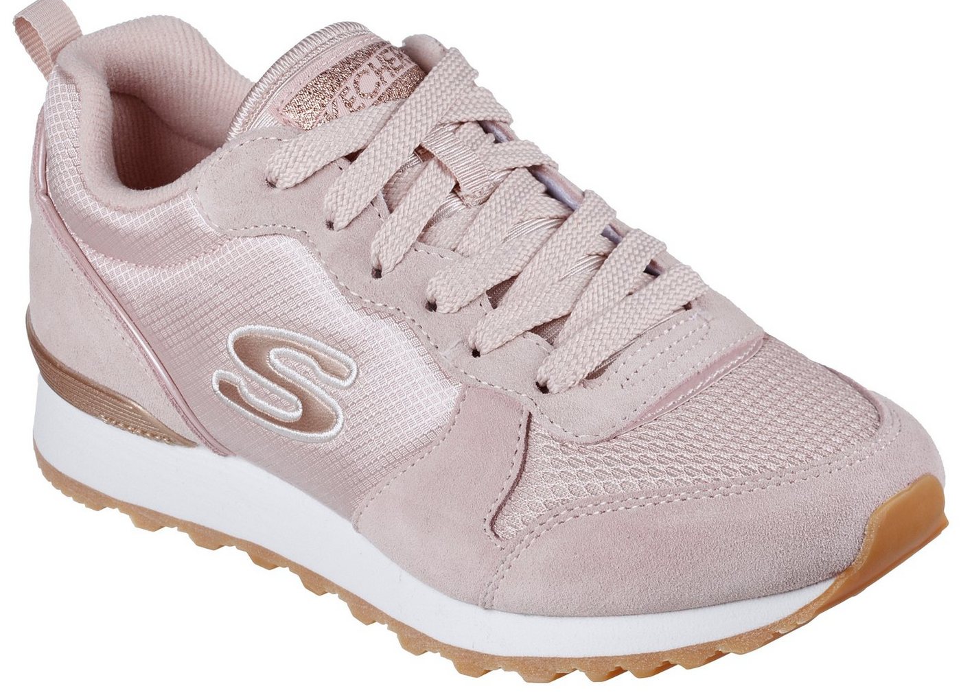 Skechers OG 85 - GOLDN GURL Sneaker Schnürschuh, Original-Retro-Jogginschuh mit Air-Cooled Memory Foam® (rosa)