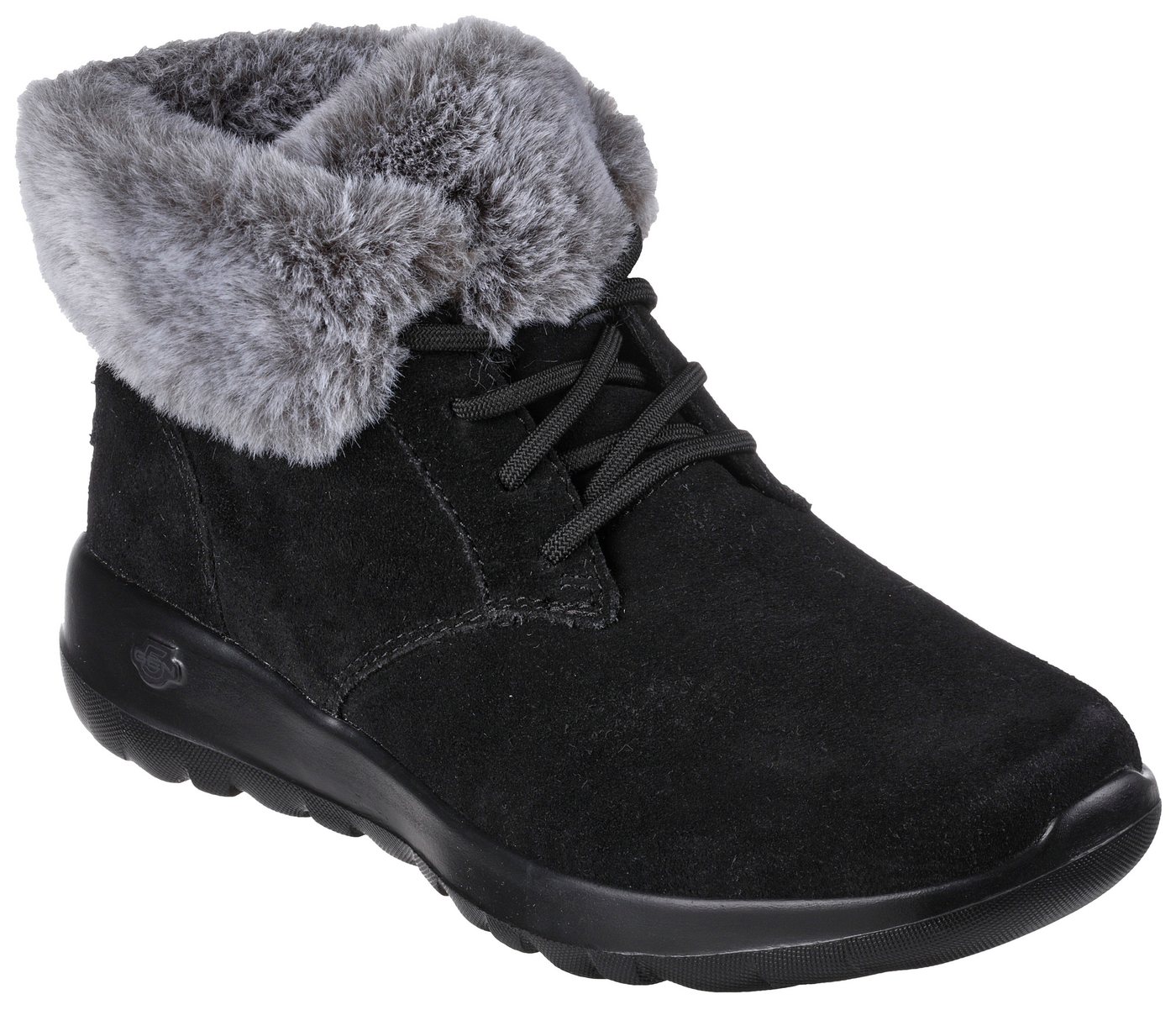Skechers ON-THE-GO JOY - PLUSH DREAMS Winterboots Winterschuh in bequemer Form (grau/schwarz)