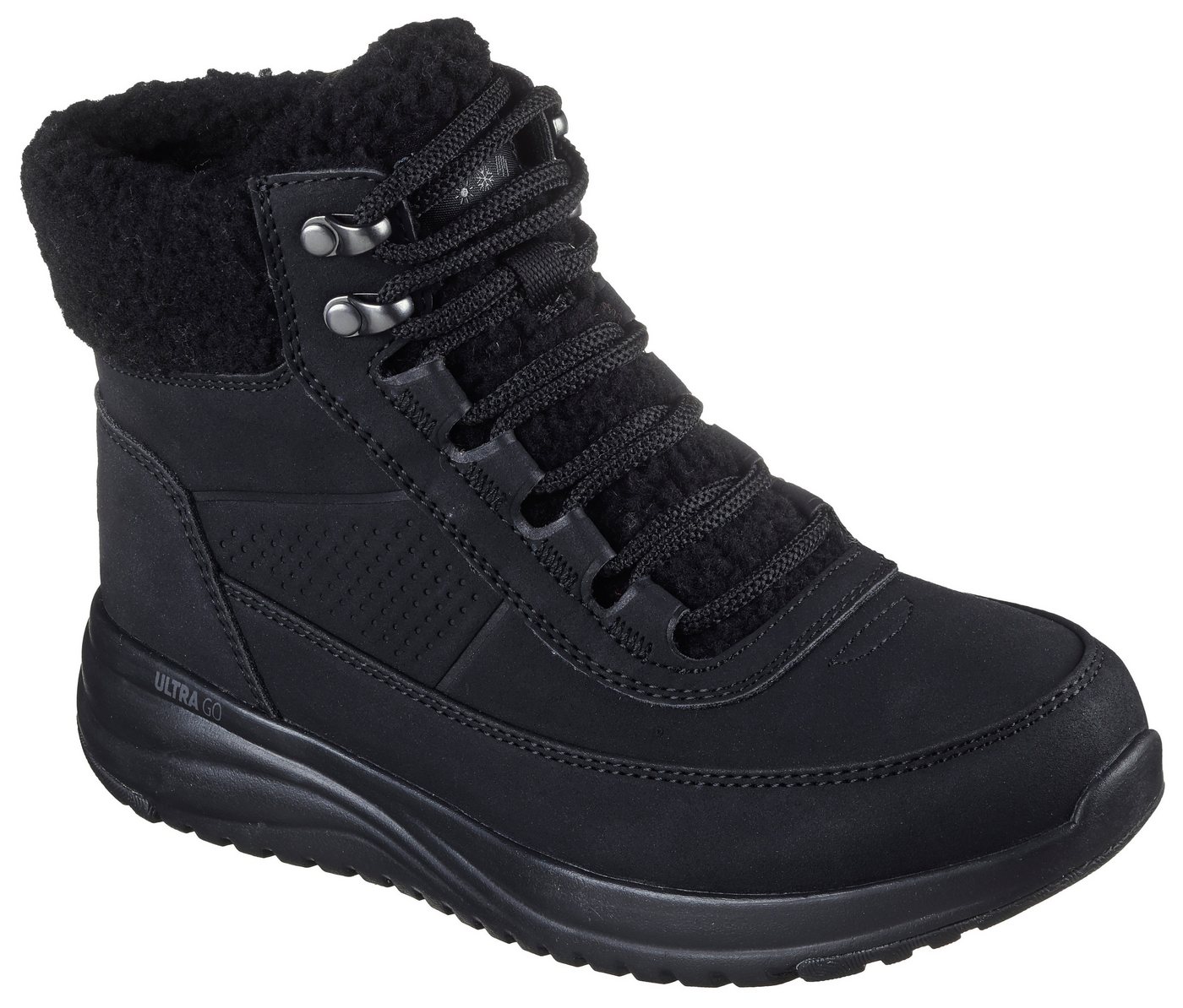 Skechers ON-THE-GO STELLAR Winterboots Schnürstiefel, Trekkingschuh mit ULTRA GO® Dämpfung (schwarz)
