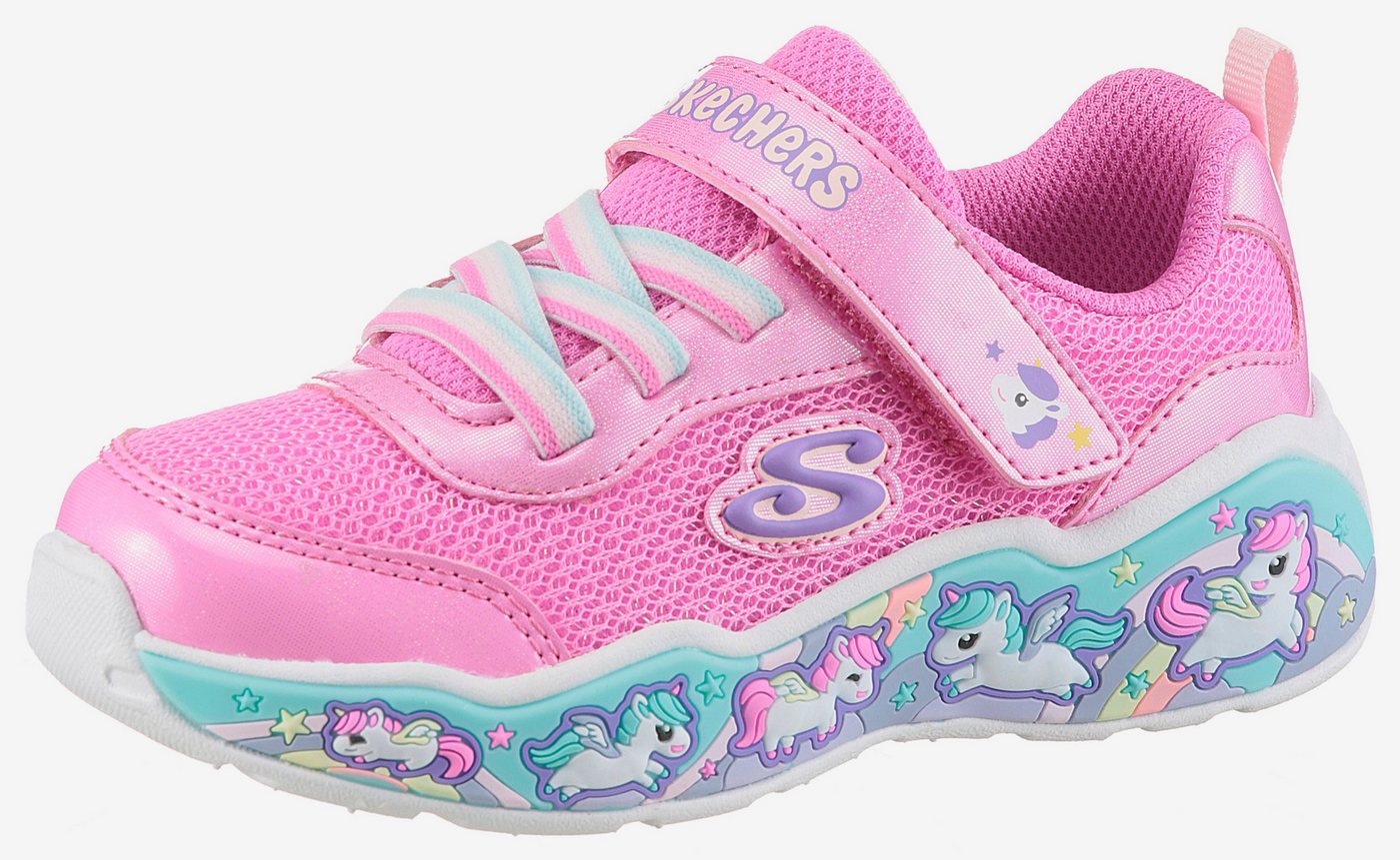 Skechers PLAY SCENE-FUN SQUAD Lauflernschuh Sneaker mit bunten Motiven verziert, Größenschablone zum Download
