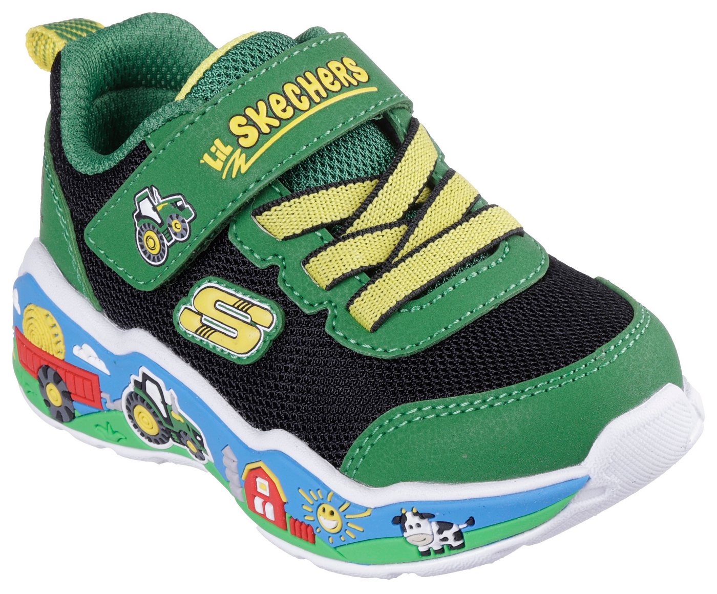Skechers PLAY SCENE JOHN DEERE Sneaker, Klettschuh im John Deere Design, Größenschablone zum Download