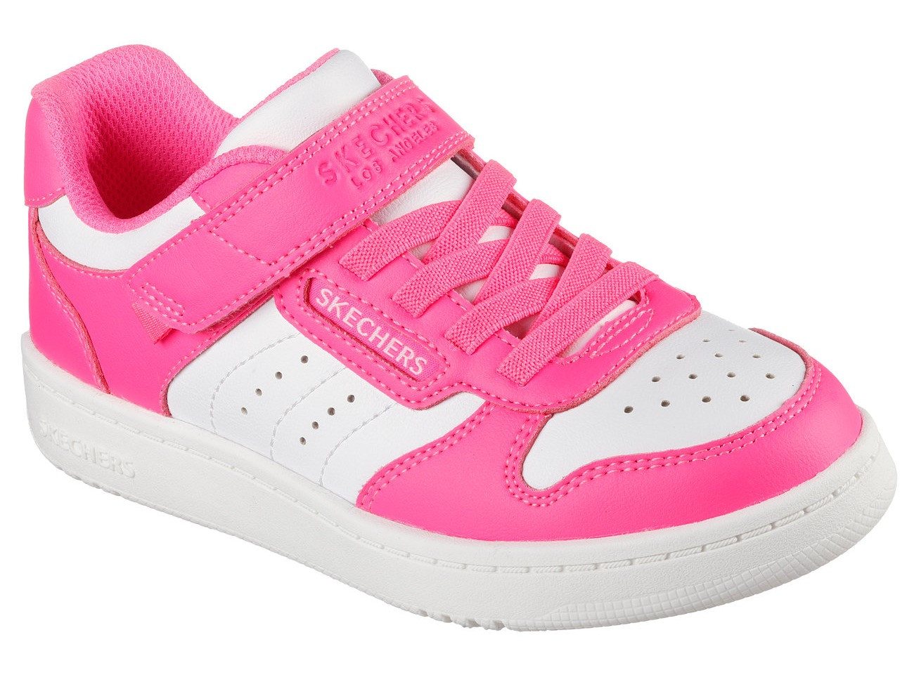 Skechers QUICK STREET Sneaker Retro Sneaker mit Klettverschluss, Größenschablone zum Download (rosa/weiß)