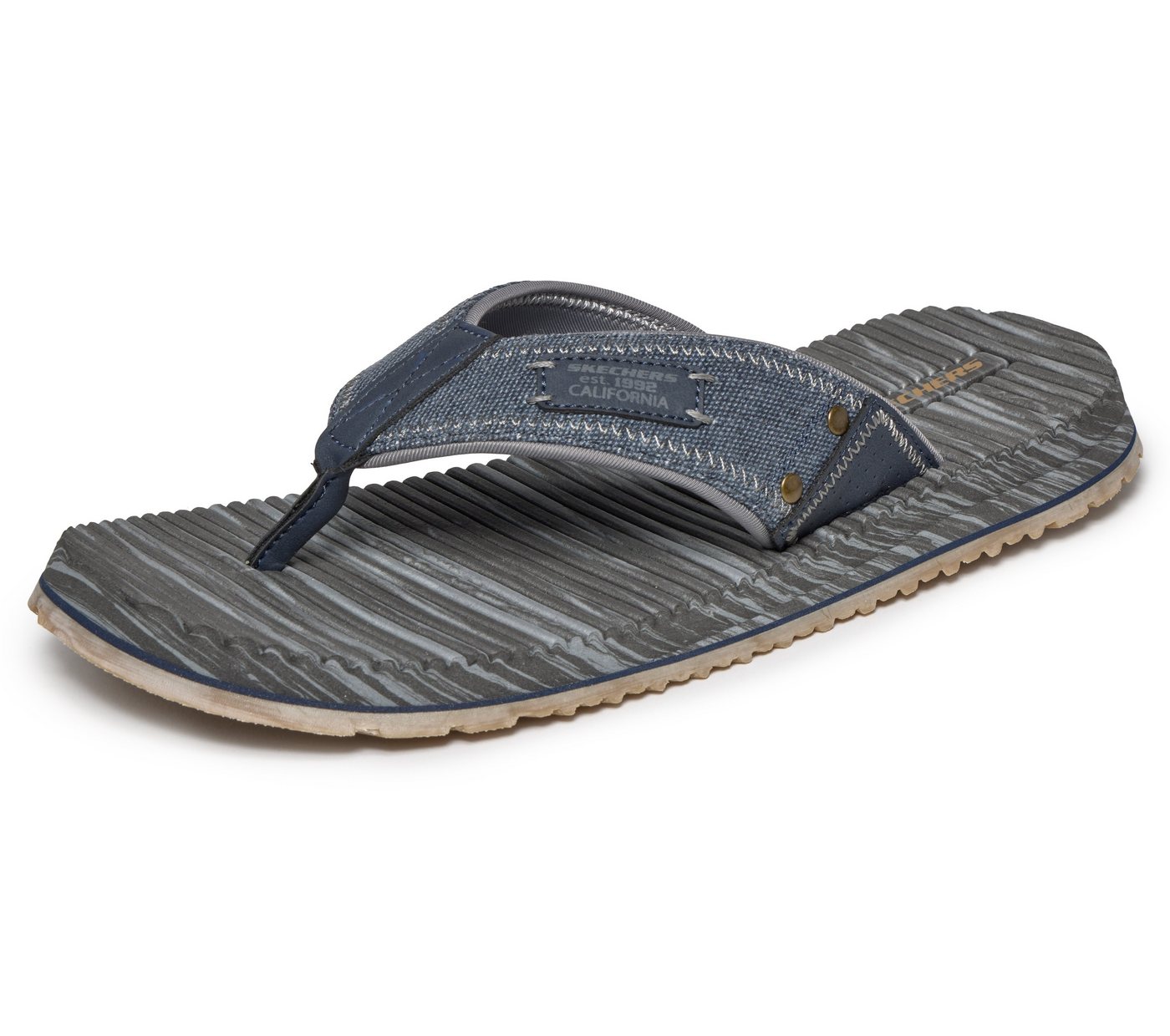 Skechers QUILL Zehentrenner Sommerschuh, Strandschuh, Urlaubsschuh im Materialmix