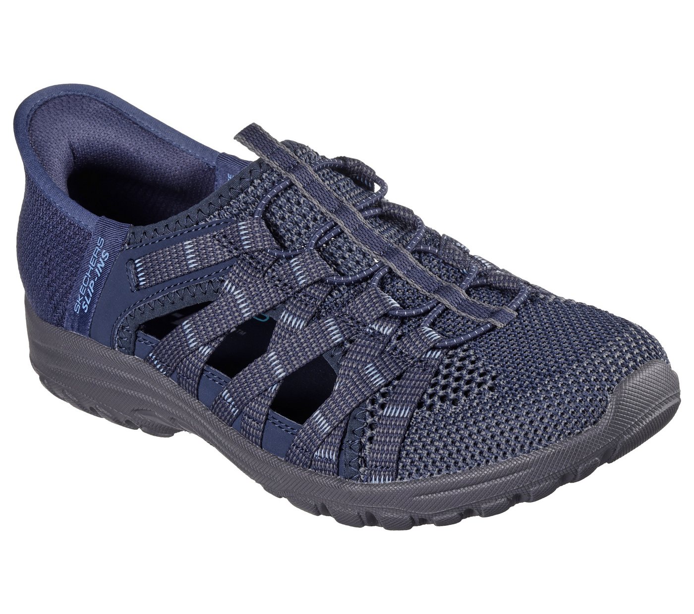 Skechers REGGAE FEST 2.0-NEAP TIDE Slip-On Sneaker Slipper, Barfußschuh, Sandale mit Gummizug (blau)