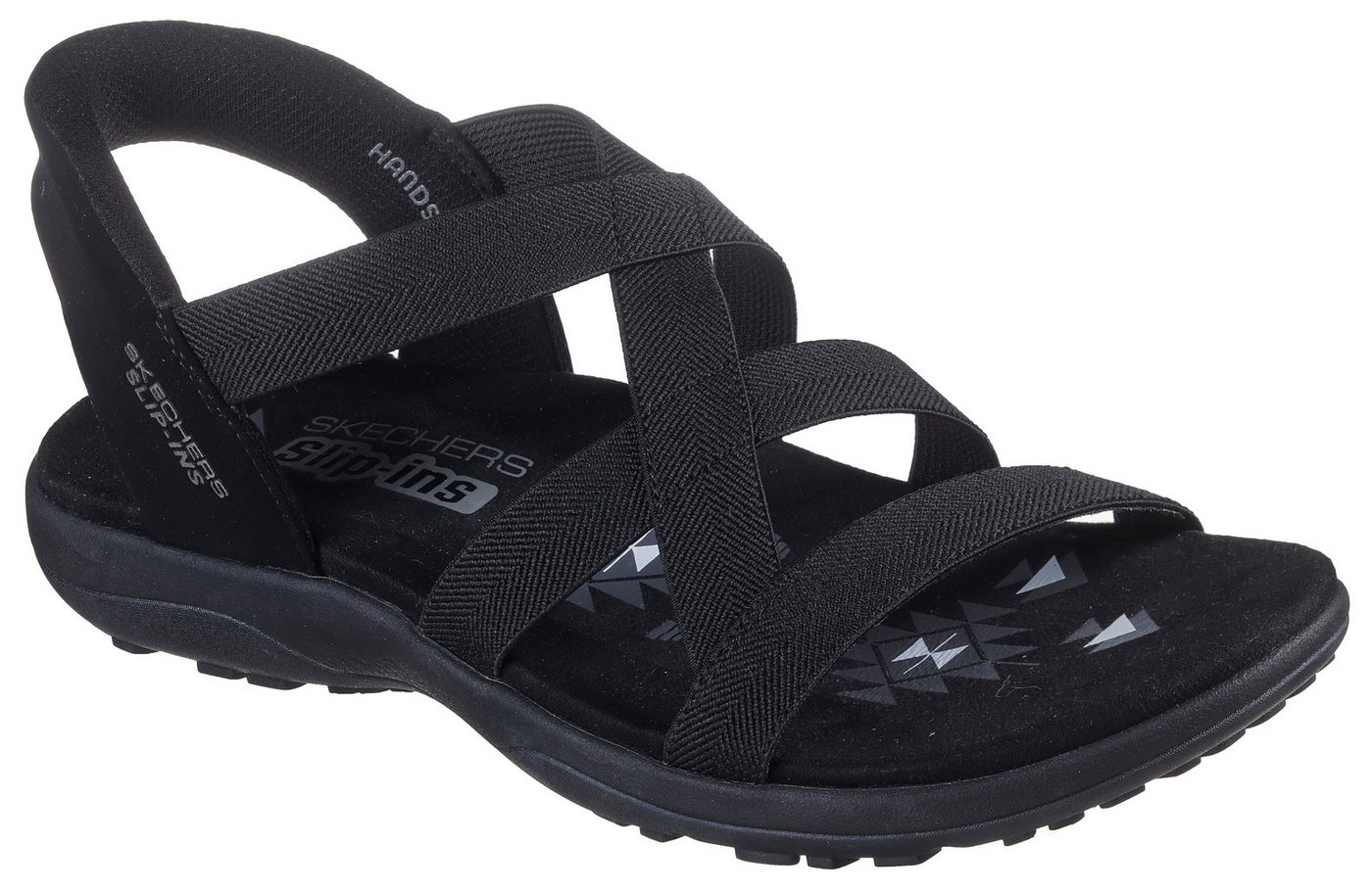 Skechers REGGAE SLIM-STRETCH FLEX Sandale Flats, Trekking Sandale mit Slip-ins Funktion