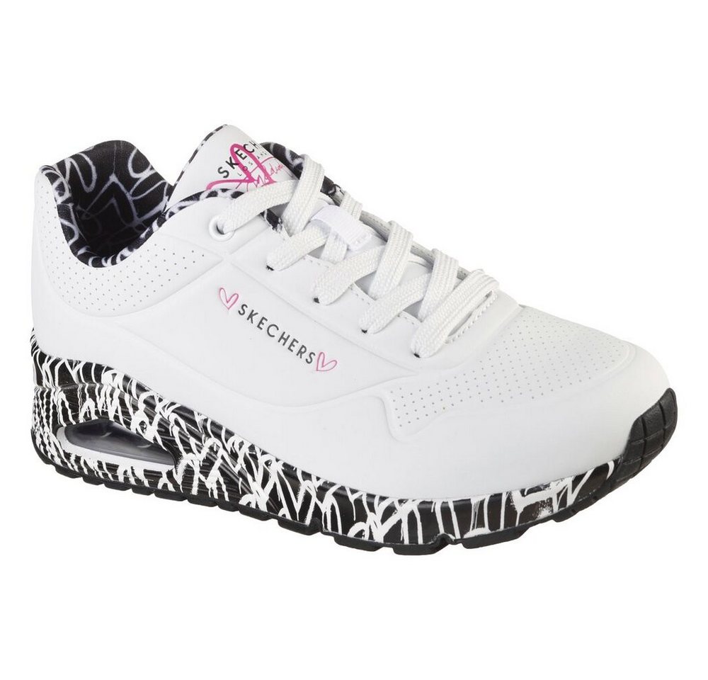 Skechers - UNO LOVING LOVE - 155506 WBK - Weiß Schnürschuh