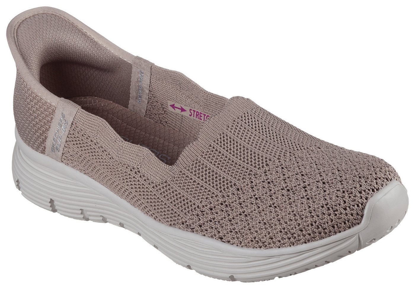 Skechers SEAGER-BELIEVE IT Slip-On Sneaker, Slipper, Reha Schuh mit Handsfree Slip-ins Funktion (braun)