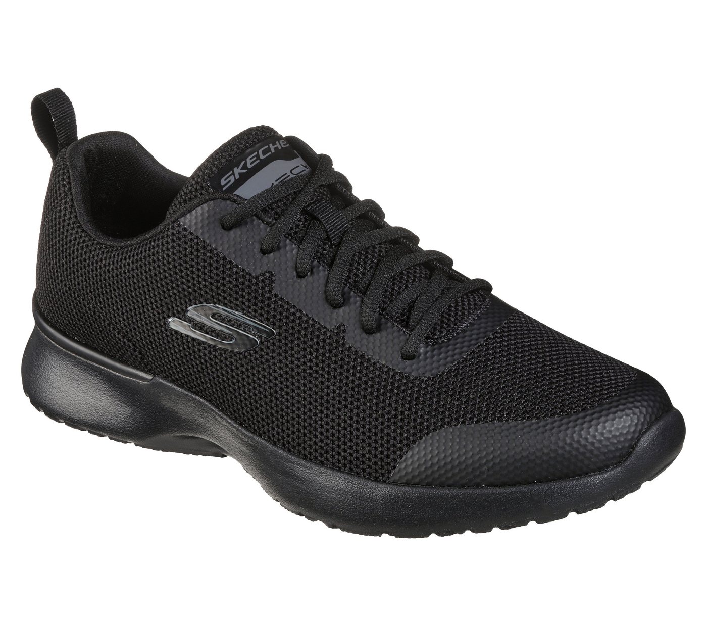 Skechers Skech-Air Dynamight Sneaker Freizeitschuh, Halbschuh, Schnürschuh mit Memory Foam-Funktion (schwarz)