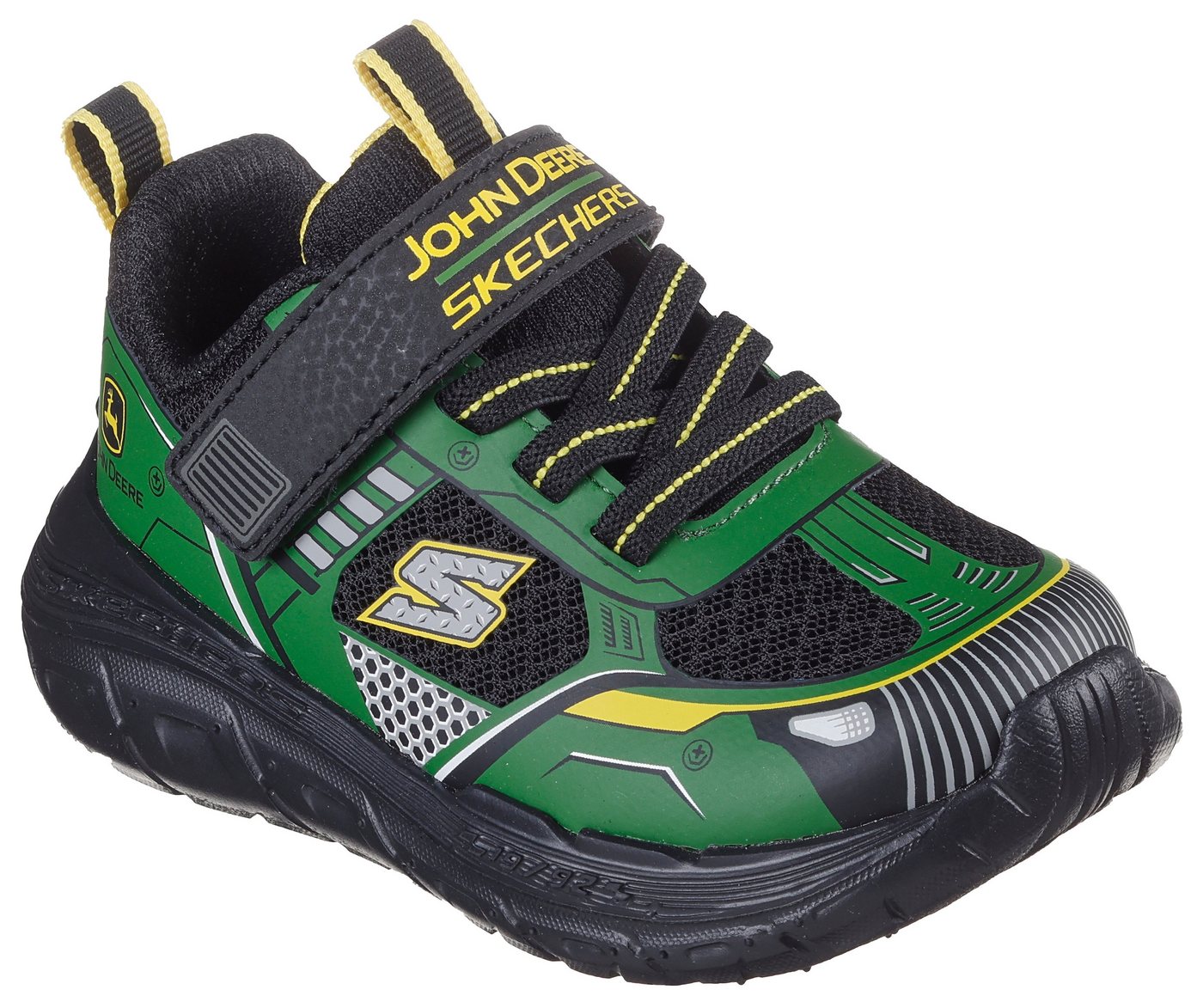 Skechers SKECH TRACKS-TRACTOR-TRONIX, John Deere Sneaker, Klettschuh im John Deere Design, Größenschablone zum Download