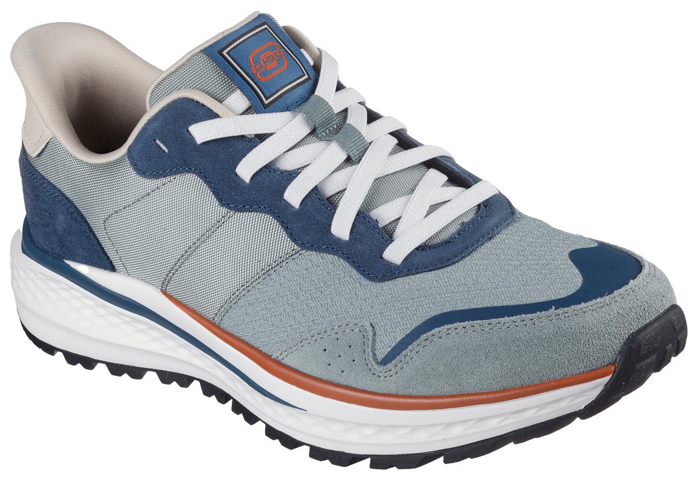 Skechers SLADE ULTRA Slip-On Sneaker mit Bungee Schnürung (blau/grau)