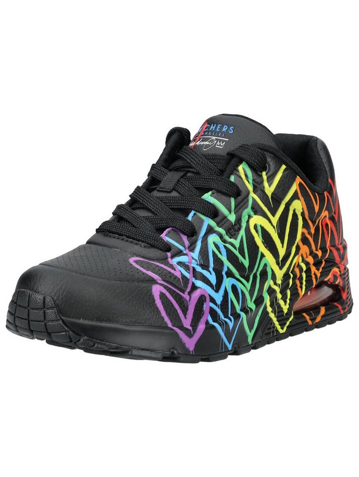 Skechers Sneaker Lederimitat Sneaker (schwarz)