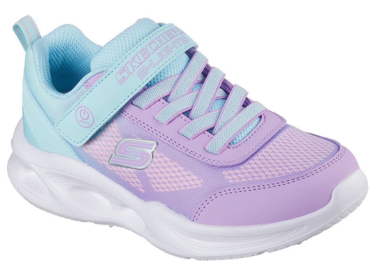 Skechers SOLA GLOW LIGHTS Sneaker, Slip-OnSneaker, Blink,-Klettverschluss, Größenschablone zum Download