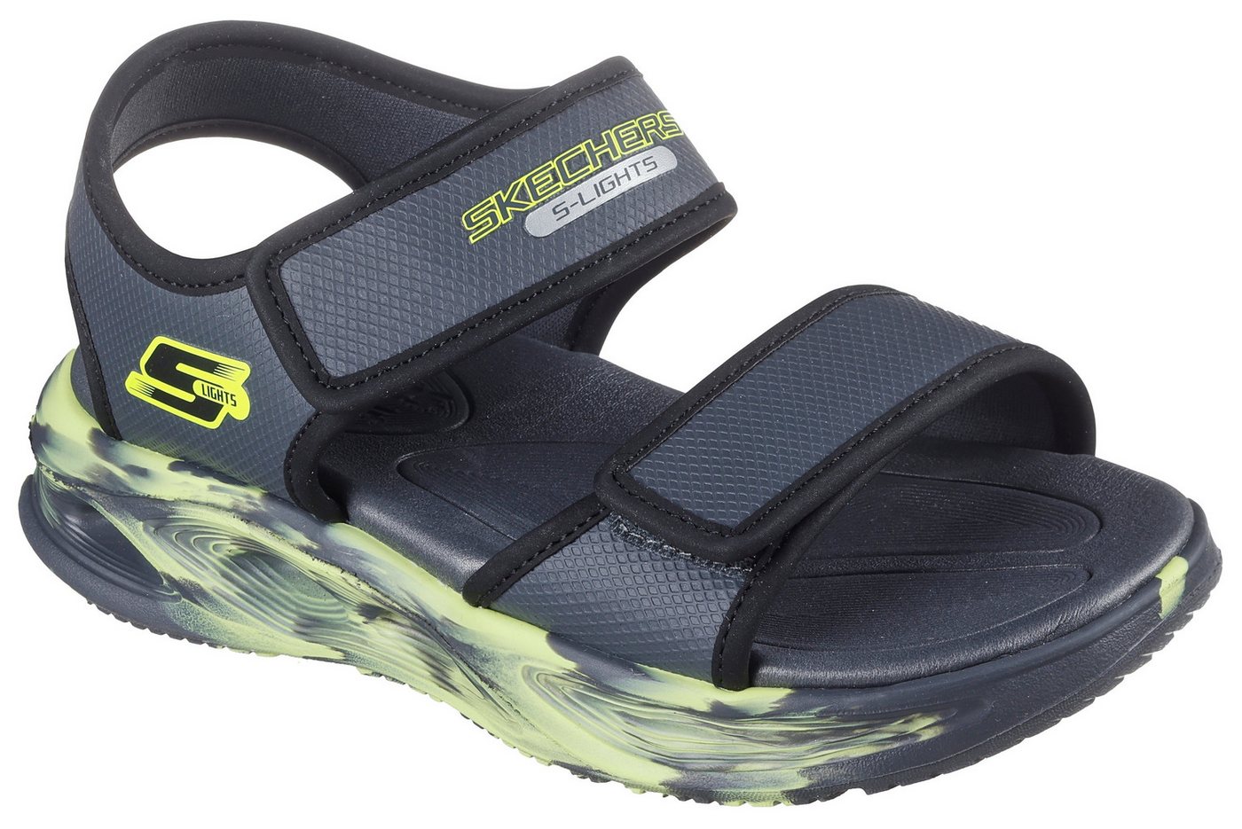 Skechers SOLA GLOW SANDAL Sandale Sandale mit Klettverschluss+Blinkfunk., Größenschablone zum Download