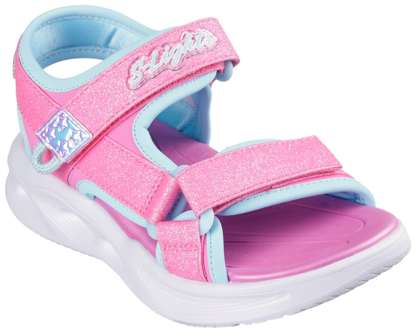 Skechers SOLA GLOW SANDAL Sandale Sommerschuh mit Klettverschluss, Größenschablone zum Download