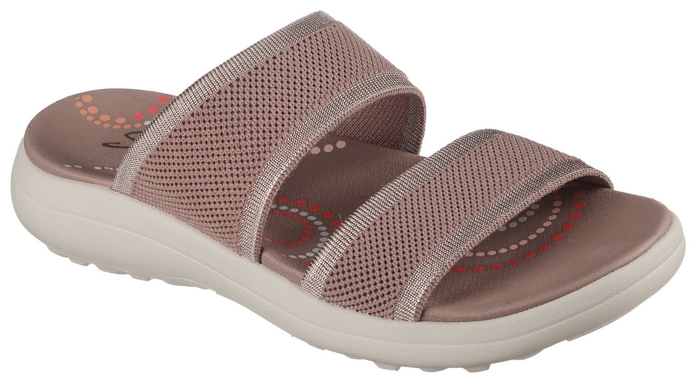 Skechers SPORTY SLIM Pantolette, Keilsandale, Strandschuh in veganer Verarbeitung