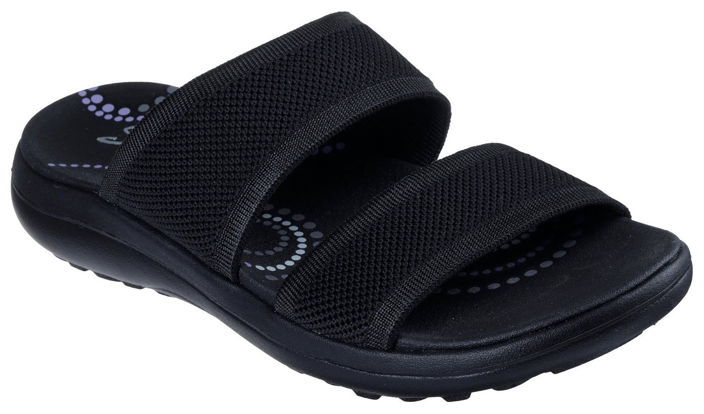 Skechers SPORTY SLIM Pantolette, Keilsandale, Strandschuh in veganer Verarbeitung