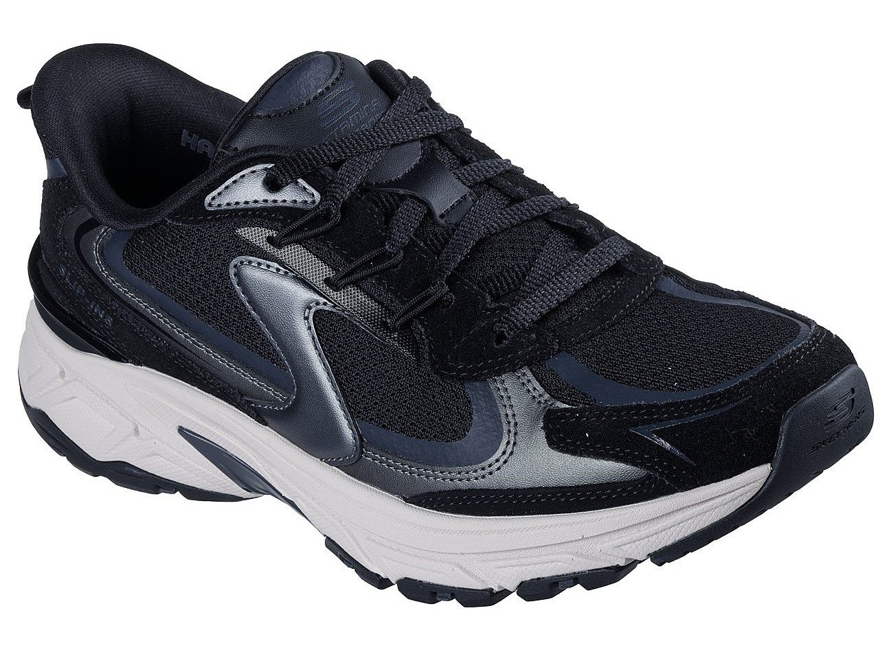 Skechers STAMINA SPORT Slip-On Sneaker Retro Sneaker, Schnürschuh mit Metallic-Besätzen