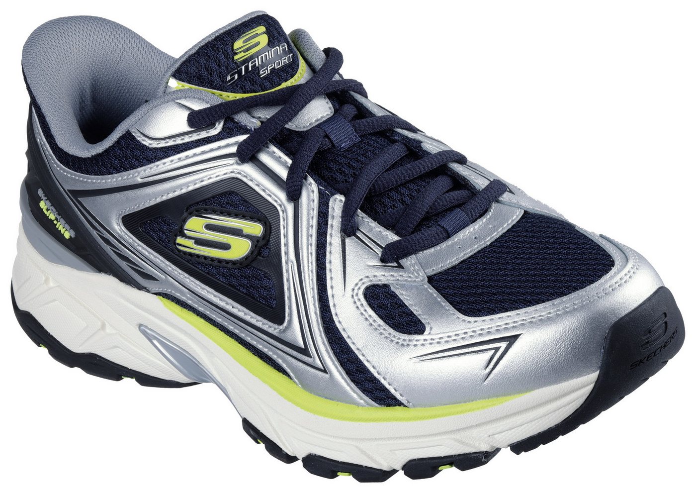 Skechers STAMINA SPORT Slip-On Sneaker Trainingsschuh, Retro Sneaker mit Slip-ins
