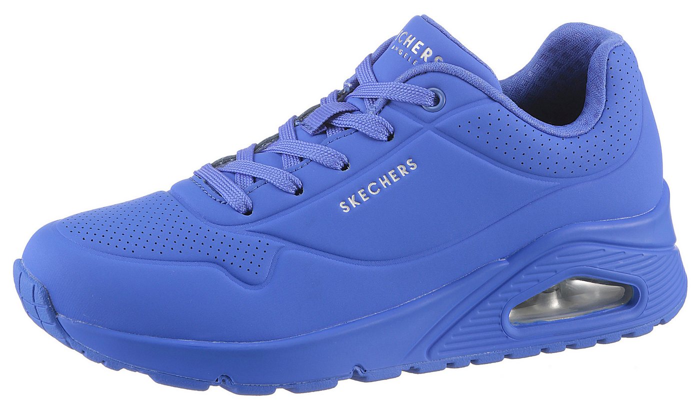 Skechers Street Uno - Stand on Air Sneaker Freizeitschuh, Halbschuh, Schnürschuh mit Memory Foam (blau)