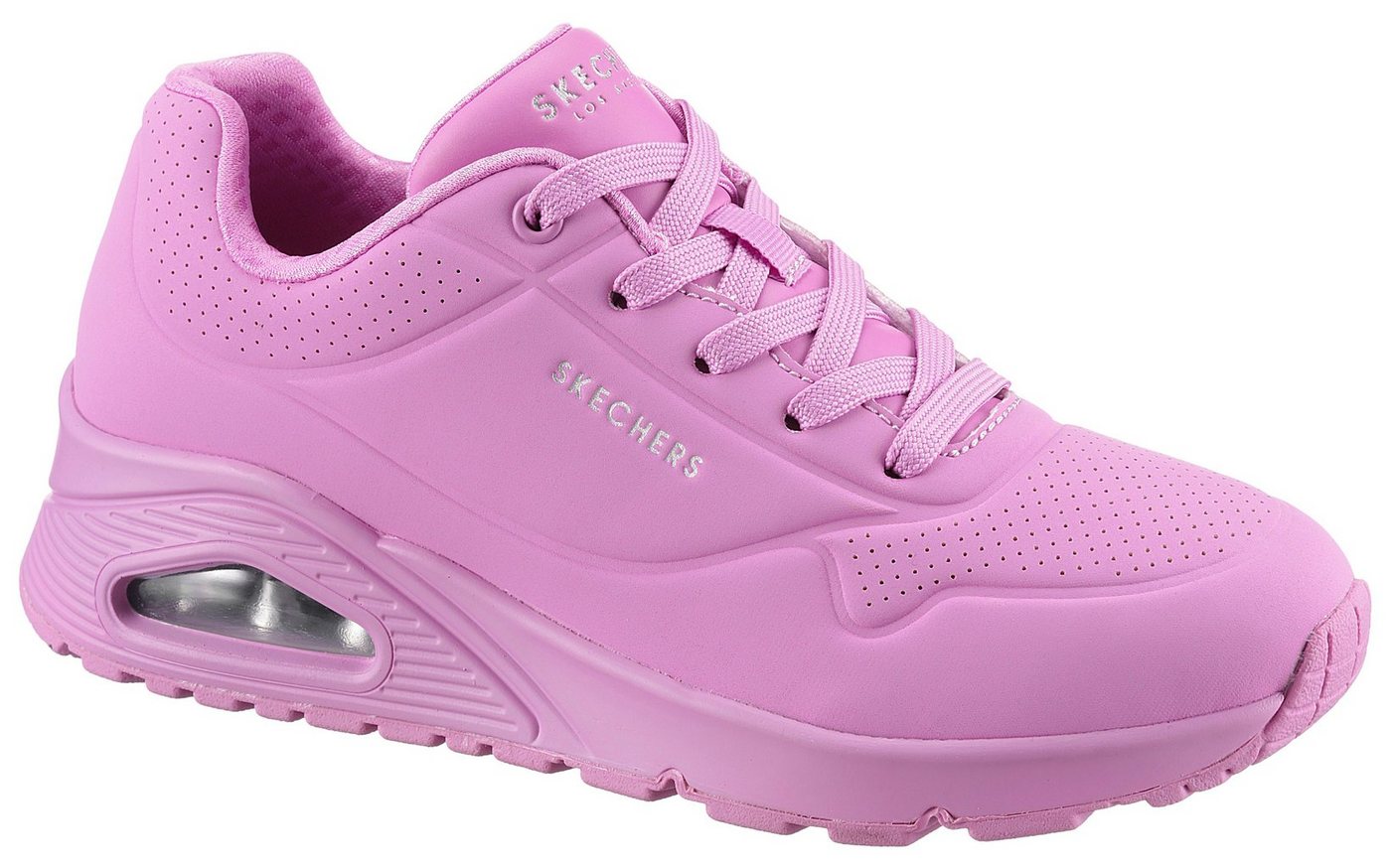 Skechers Street Uno - Stand on Air Sneaker Freizeitschuh, Halbschuh, Schnürschuh mit Memory Foam (rosa)
